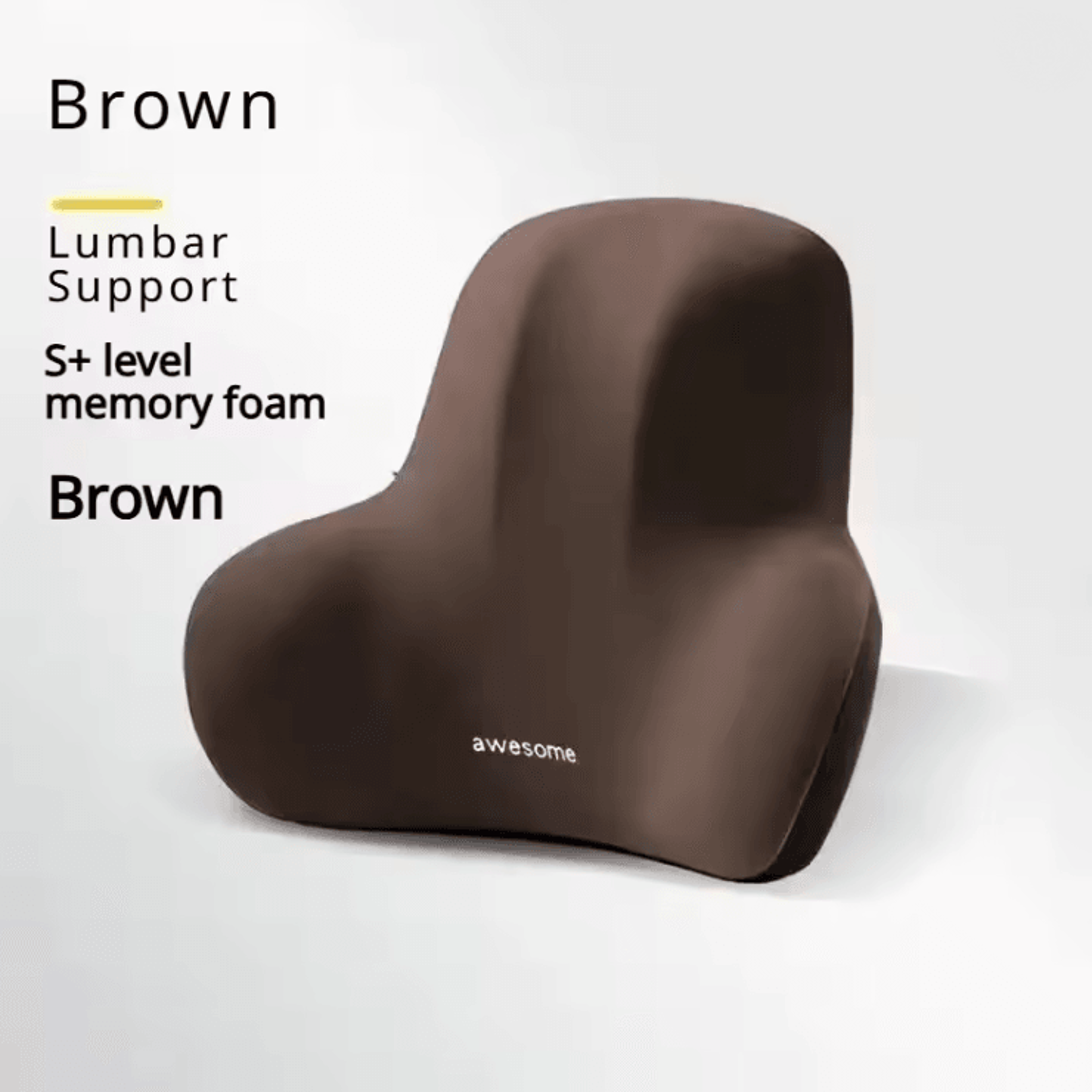 ErgoComfort Memory Foam Lumbar Support Cushion For Car Office And Gaming Chairs 5