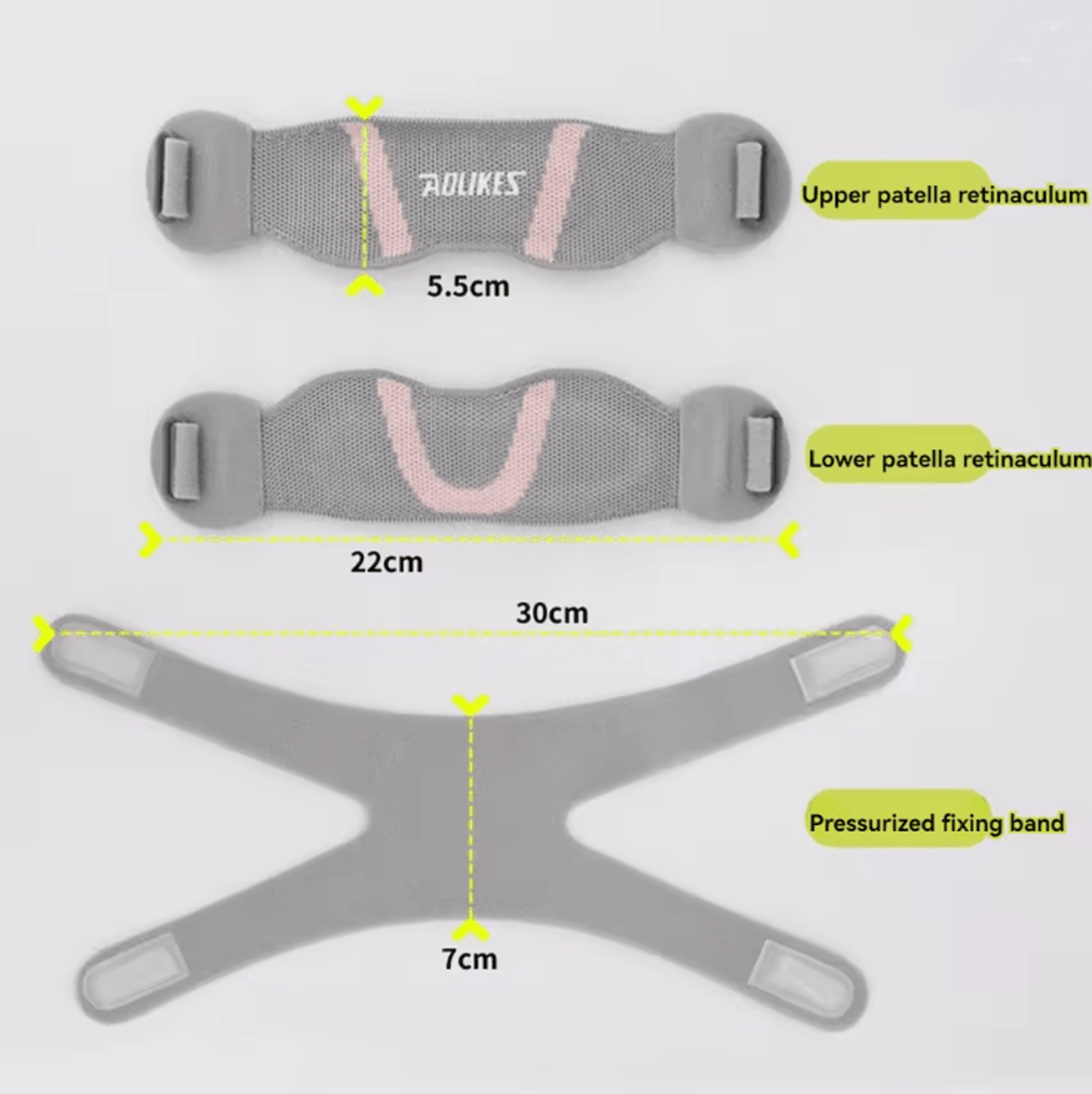 AOLIKES Adjustable Patella Knee Support Strap For Pain Relief And Sports 1