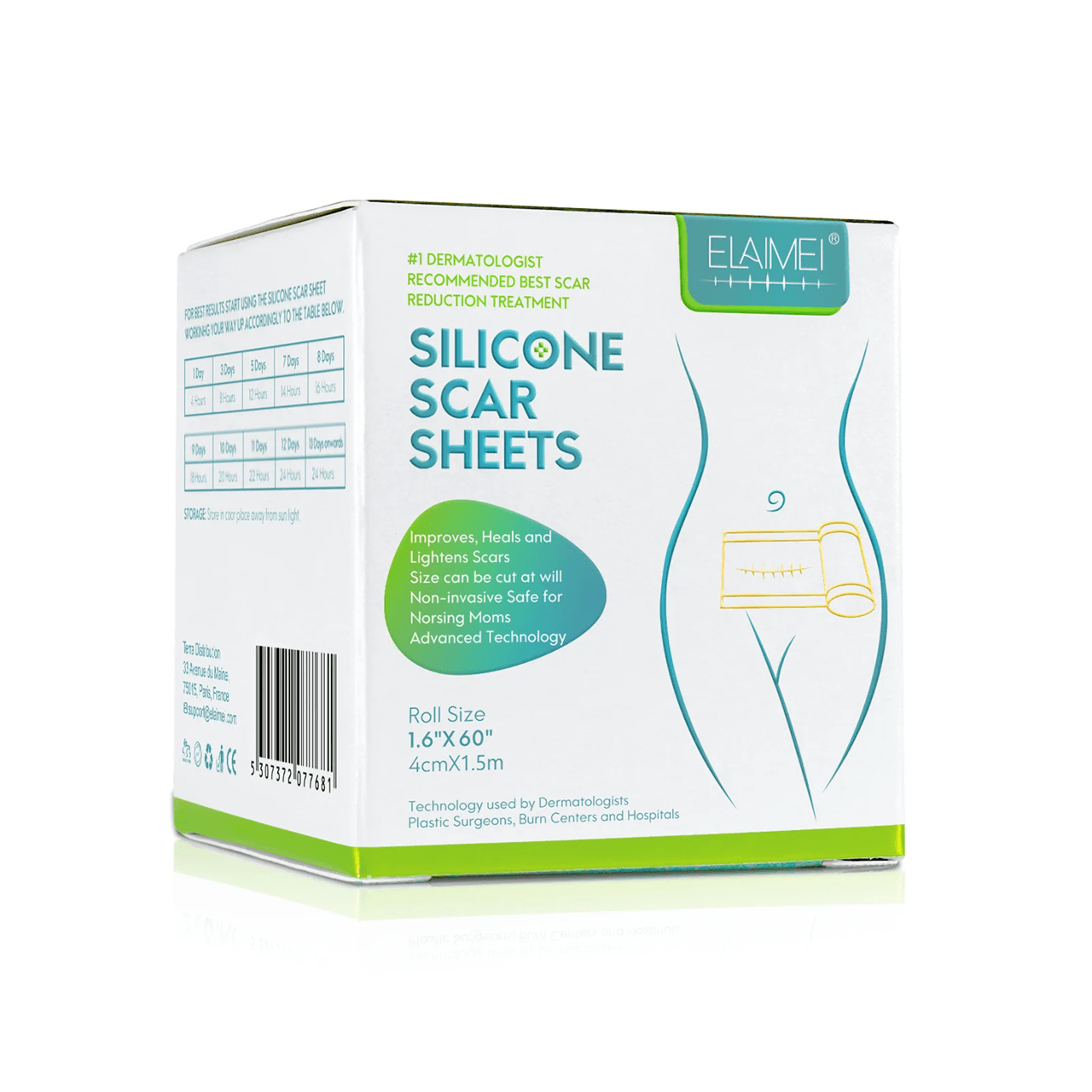 silicone scar sheets roll self adhesive waterproof tape for scar treatment