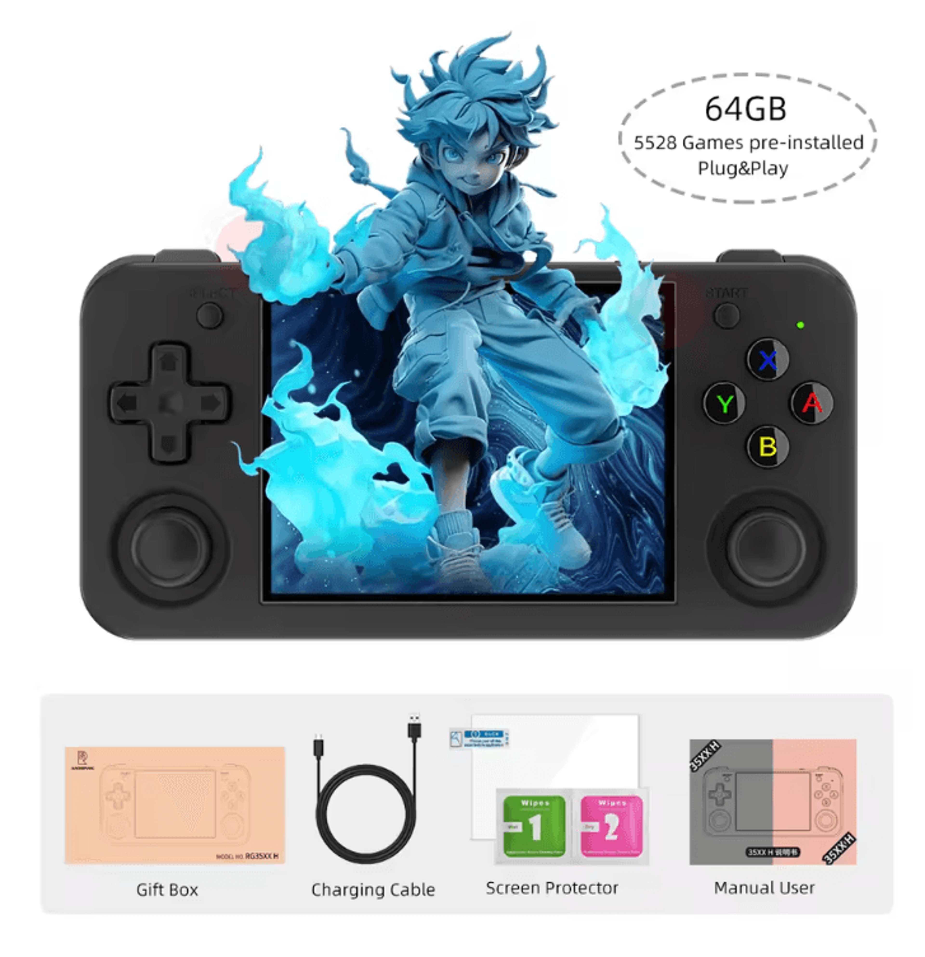 ANBERNIC RG35XX H Retro Handheld Game Console With IPS Screen And 5000 Games 3
