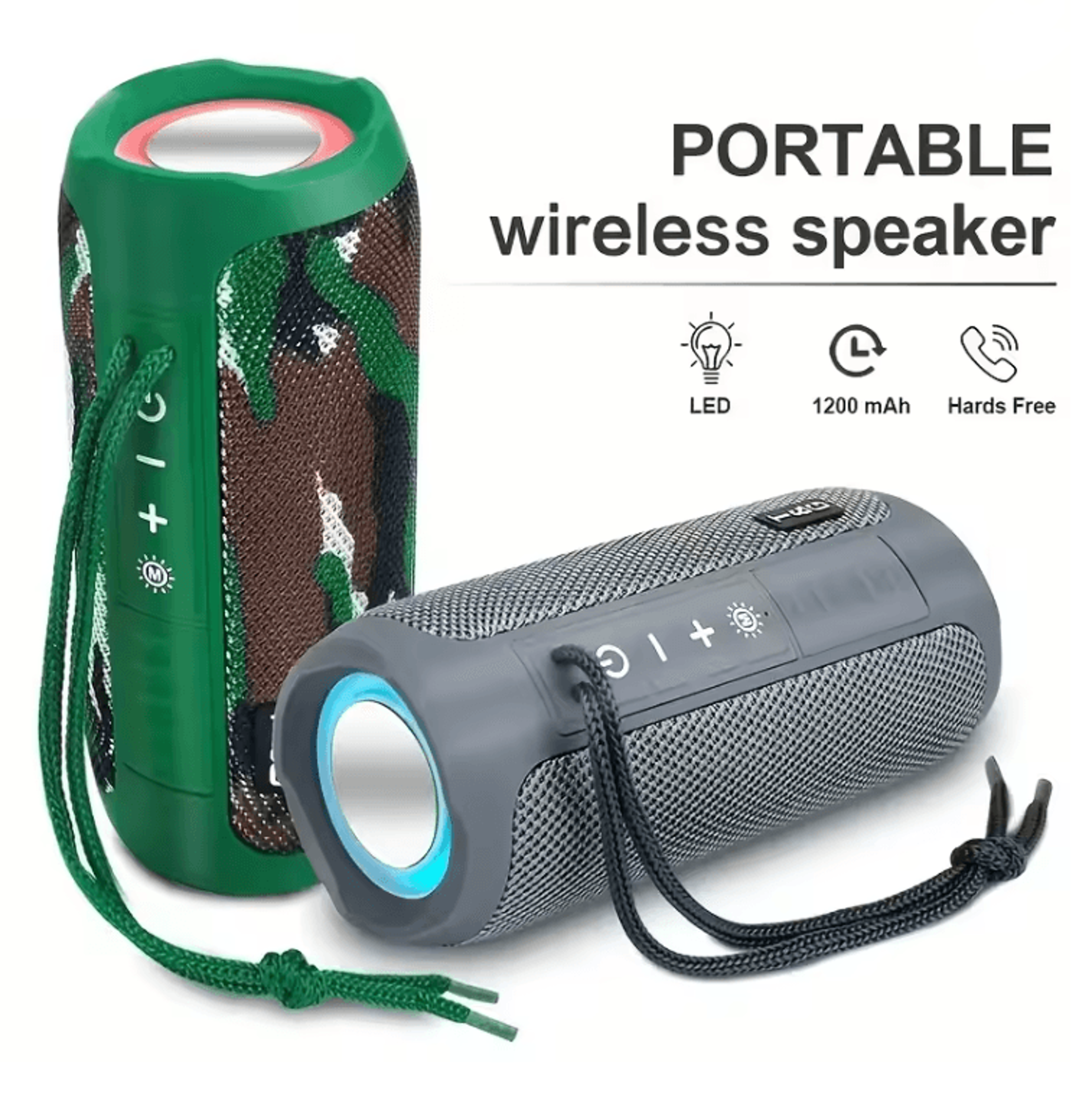 Portable Wireless Bluetooth Speaker With LED Light And FM Radio 0