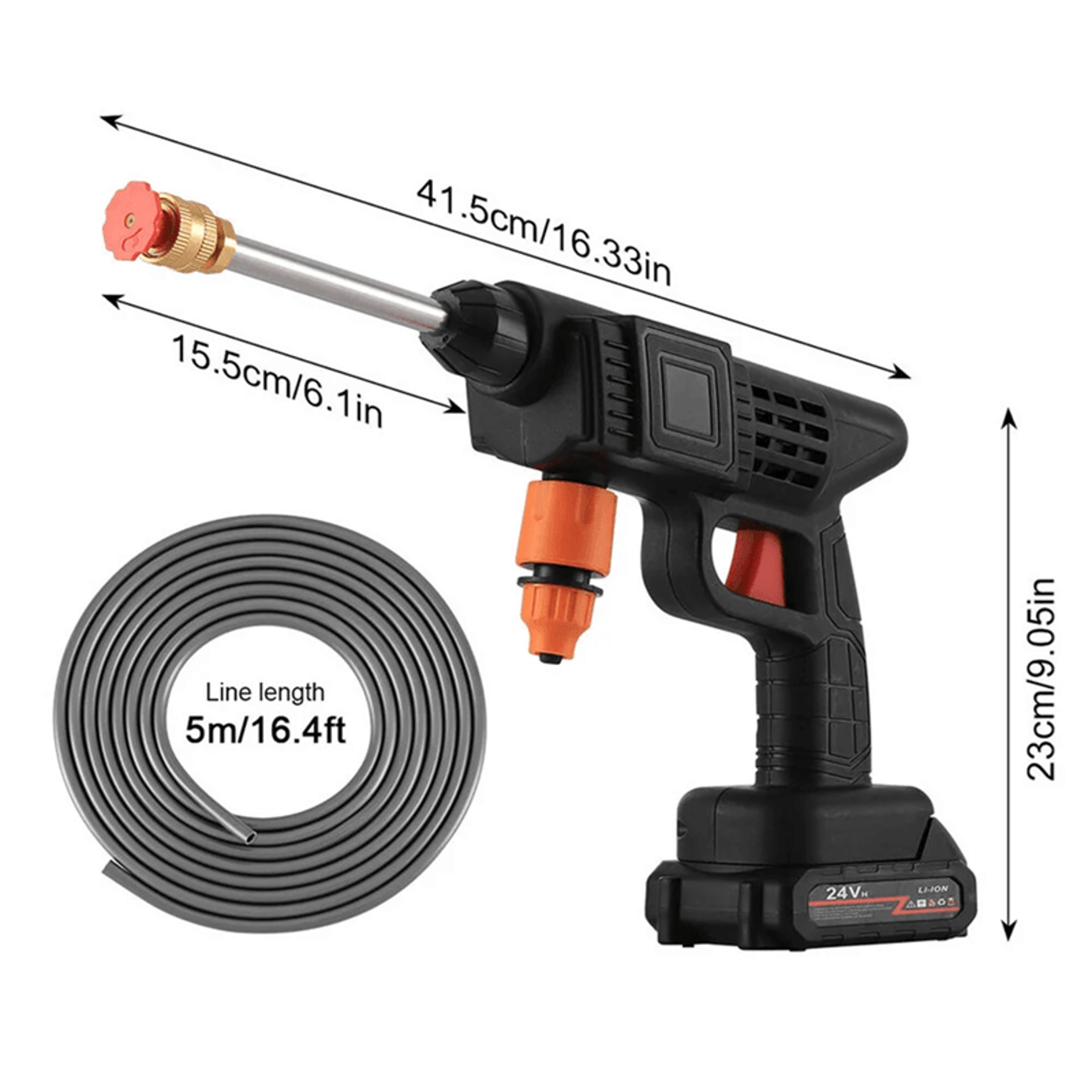Cordless High Pressure Car Washer With Rechargeable Battery And Foam Spray Gun 5