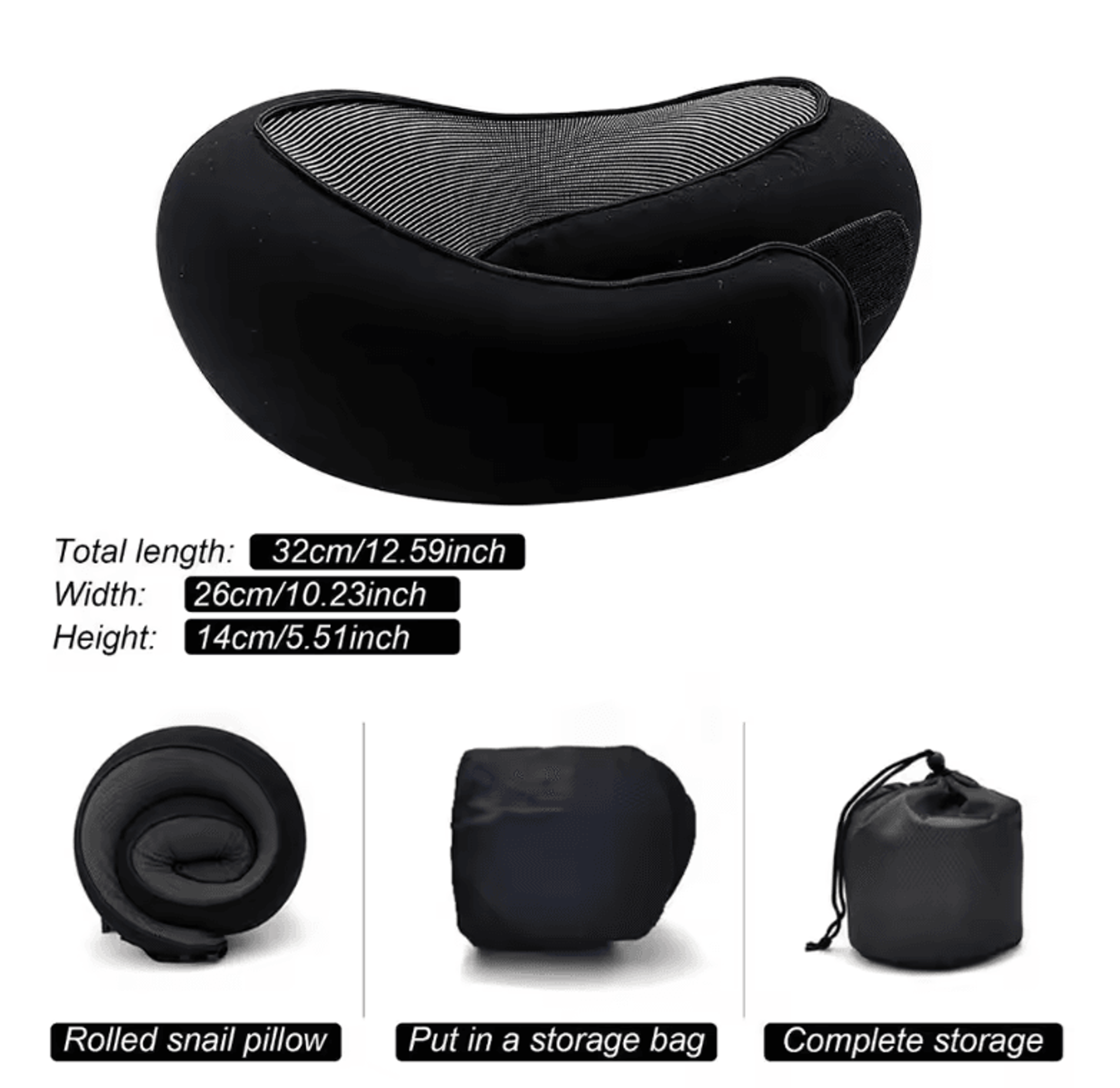Memory Foam Neck Pillow With Head Support Cushion For Travel And Home Comfort 3