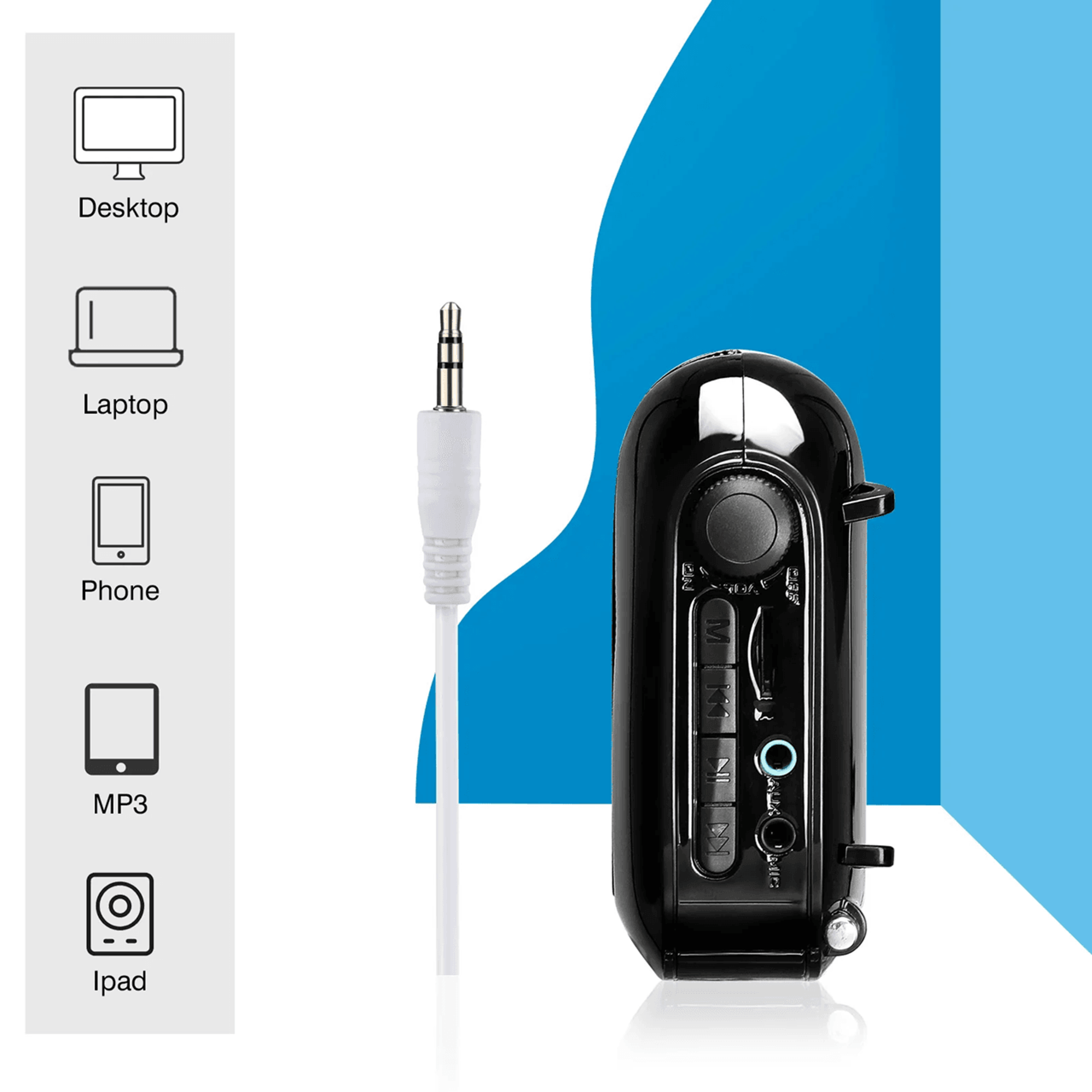 Bluetooth Wireless Voice Amplifier With Microphone Portable Speaker For Teaching And Tours 2