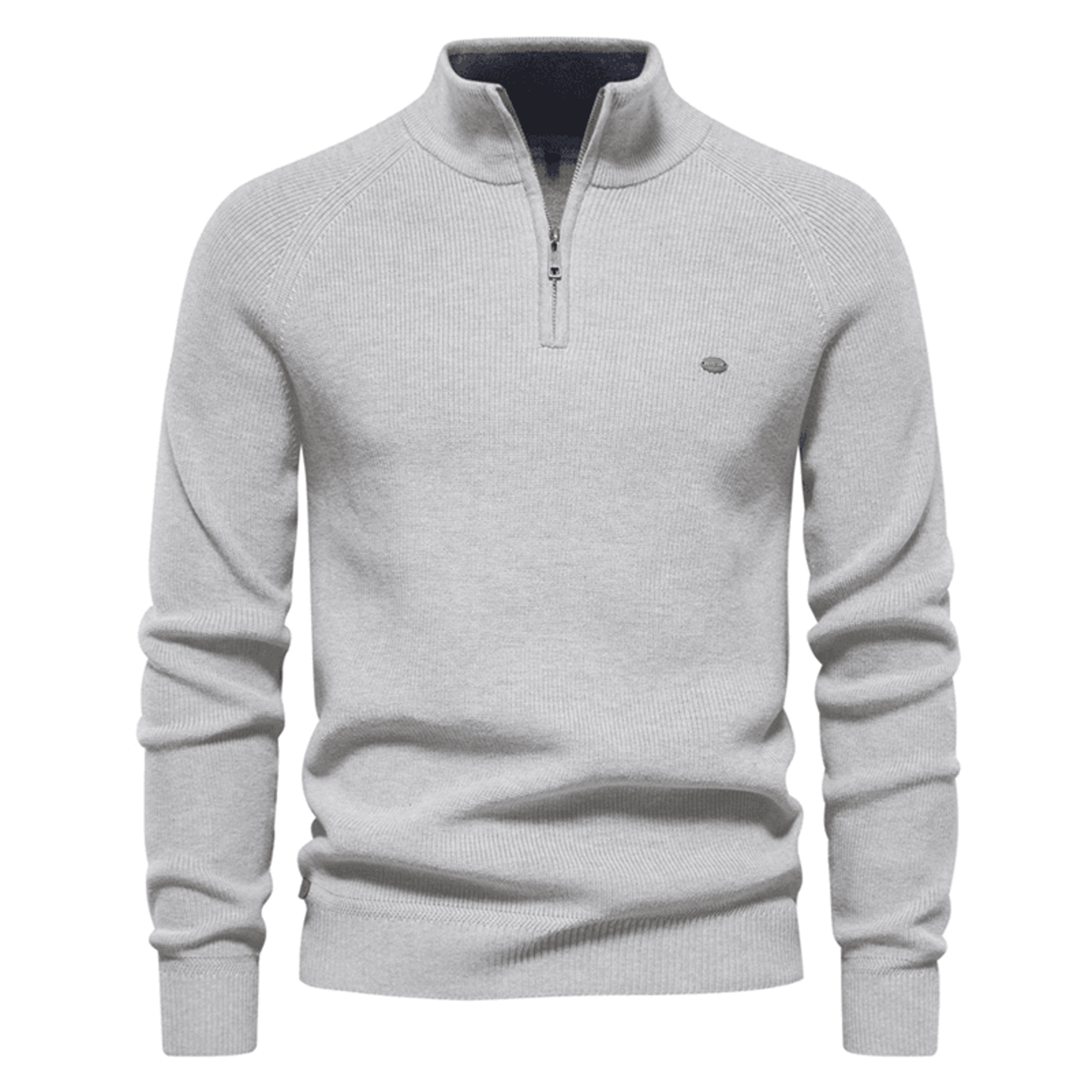 Mens High Collar Knitted Cardigan Zipper Sweater For Autumn And Winter 5