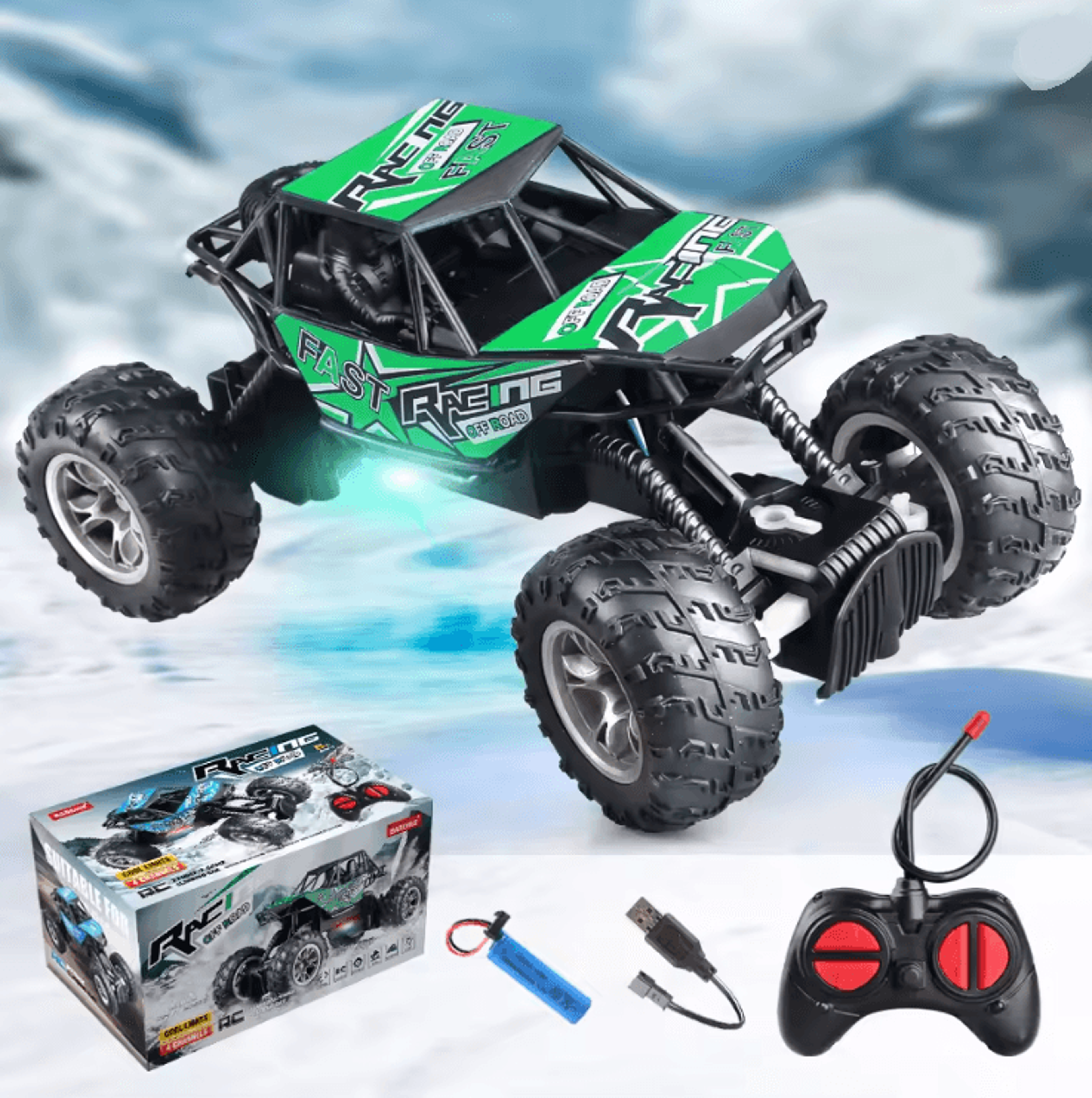 Remote Control Off Road Car With Lights And Anti Slip Tires 6