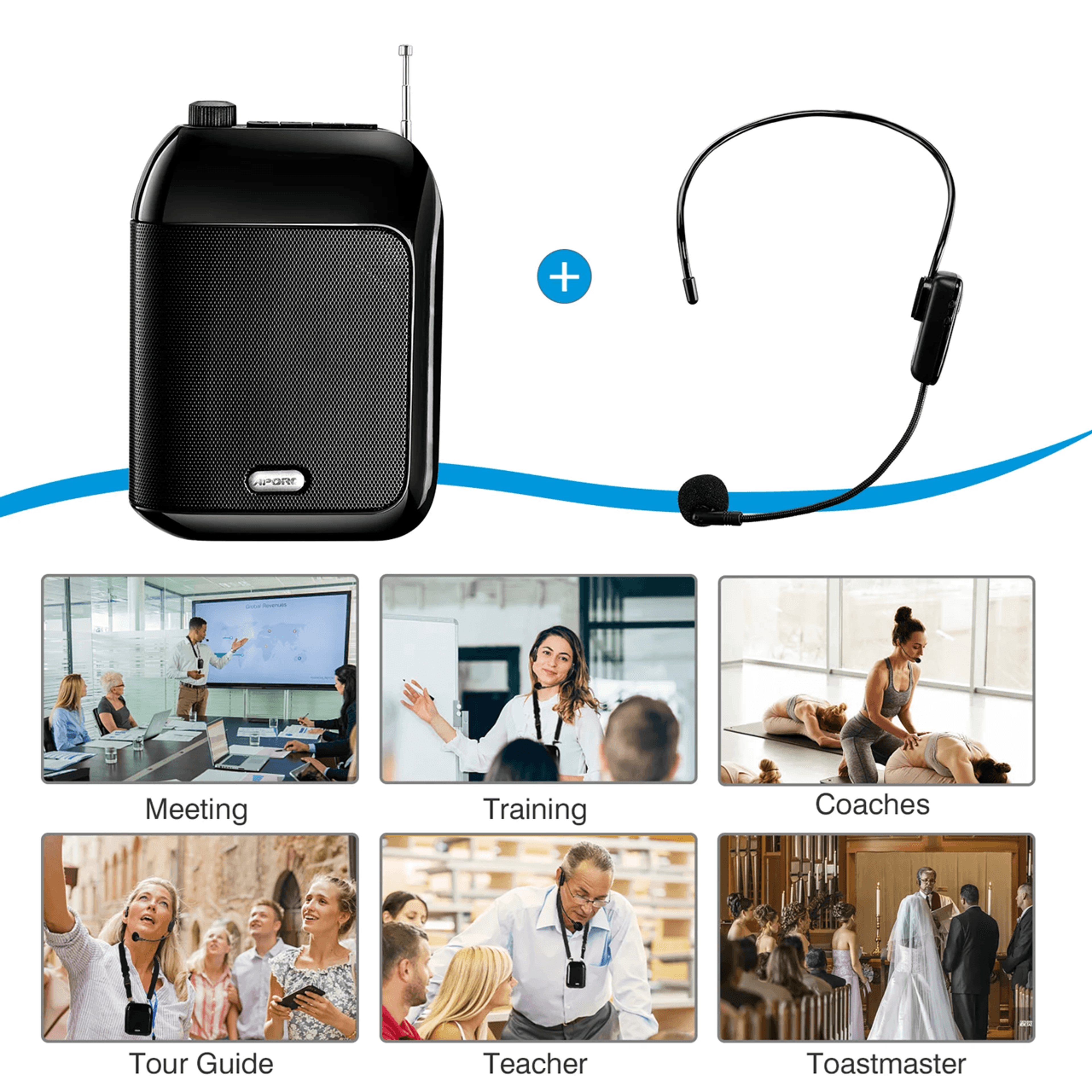 Bluetooth Wireless Voice Amplifier Portable Microphone Speaker For Teaching And Tours 1