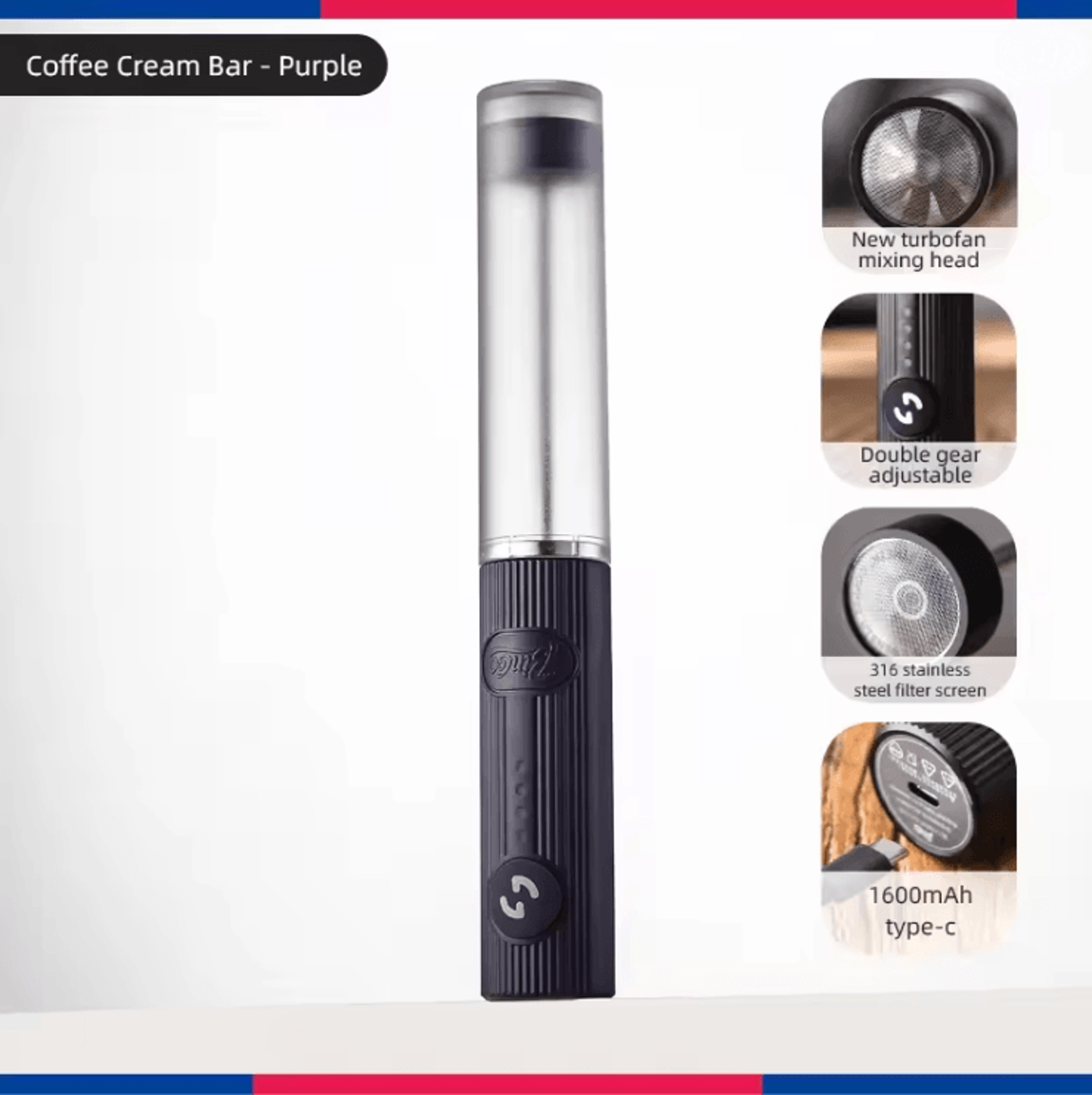 Electric Milk Frother Handheld Coffee Whisk Mixer And Egg Beater 11