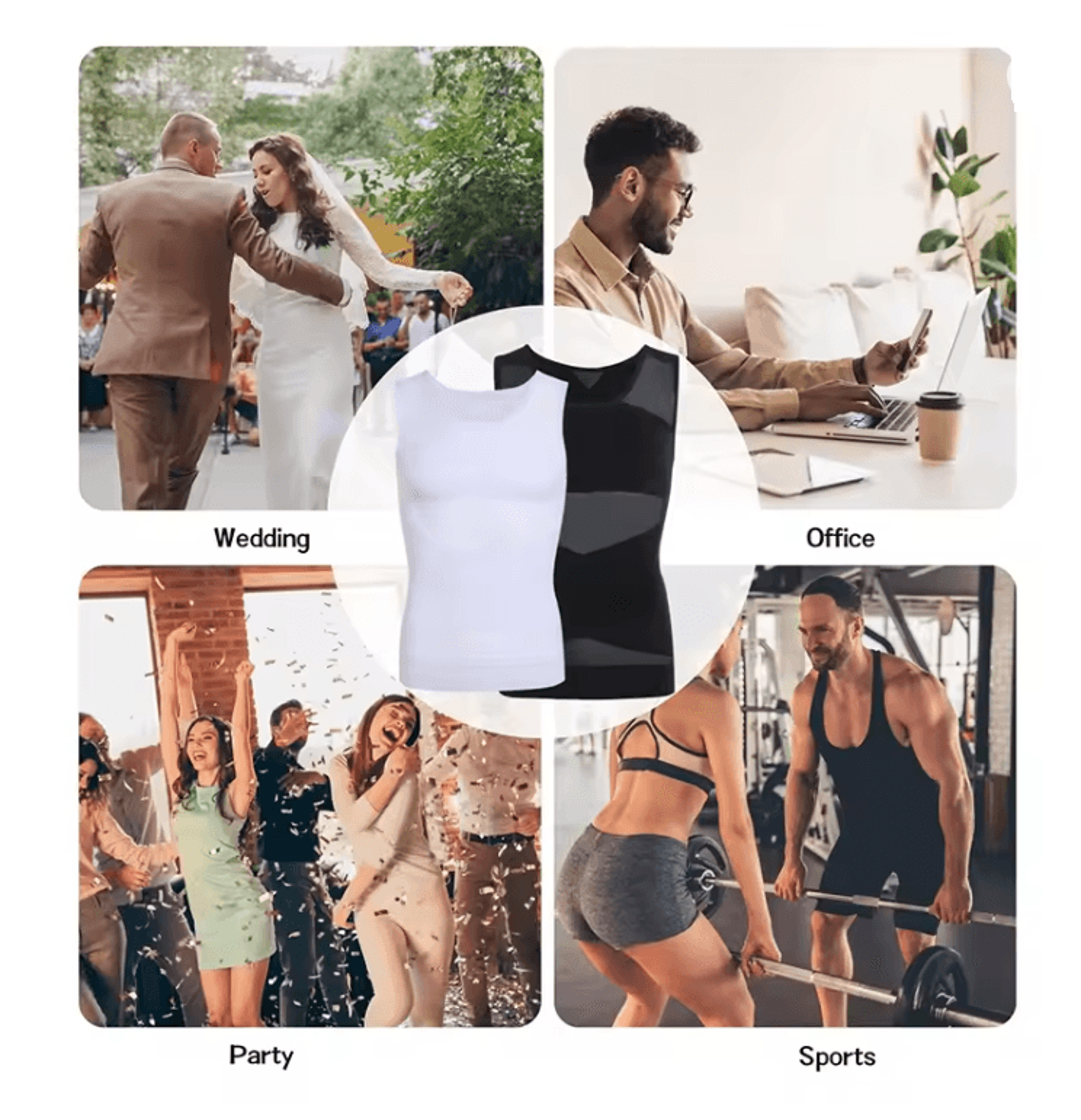 Mens Compression Shirt Slimming Undershirt Tummy Control Tank Top Shapewear 1