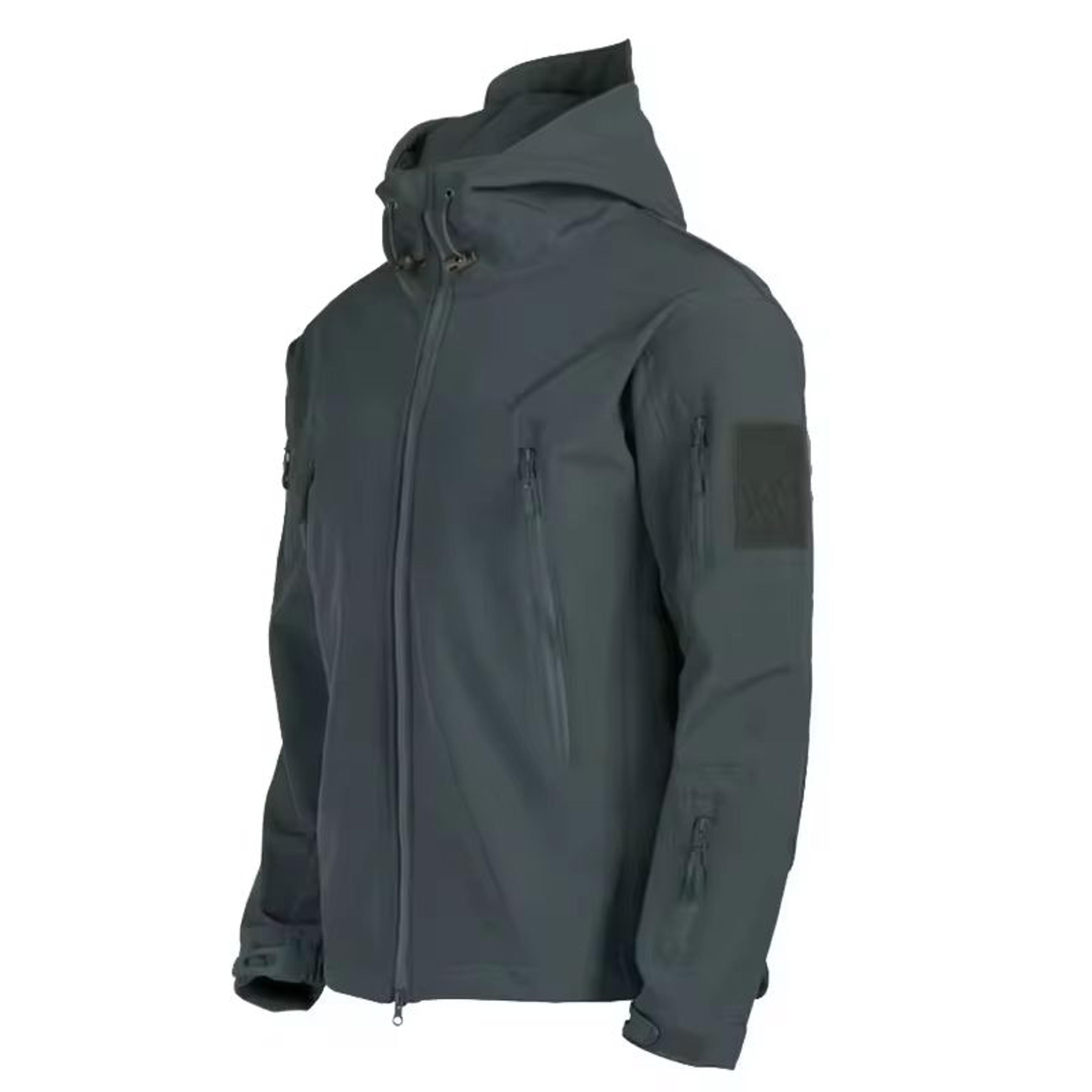 Tactical Soft Shell Military Jacket For Men Windproof Waterproof Outdoor Combat Coat With Hood 3