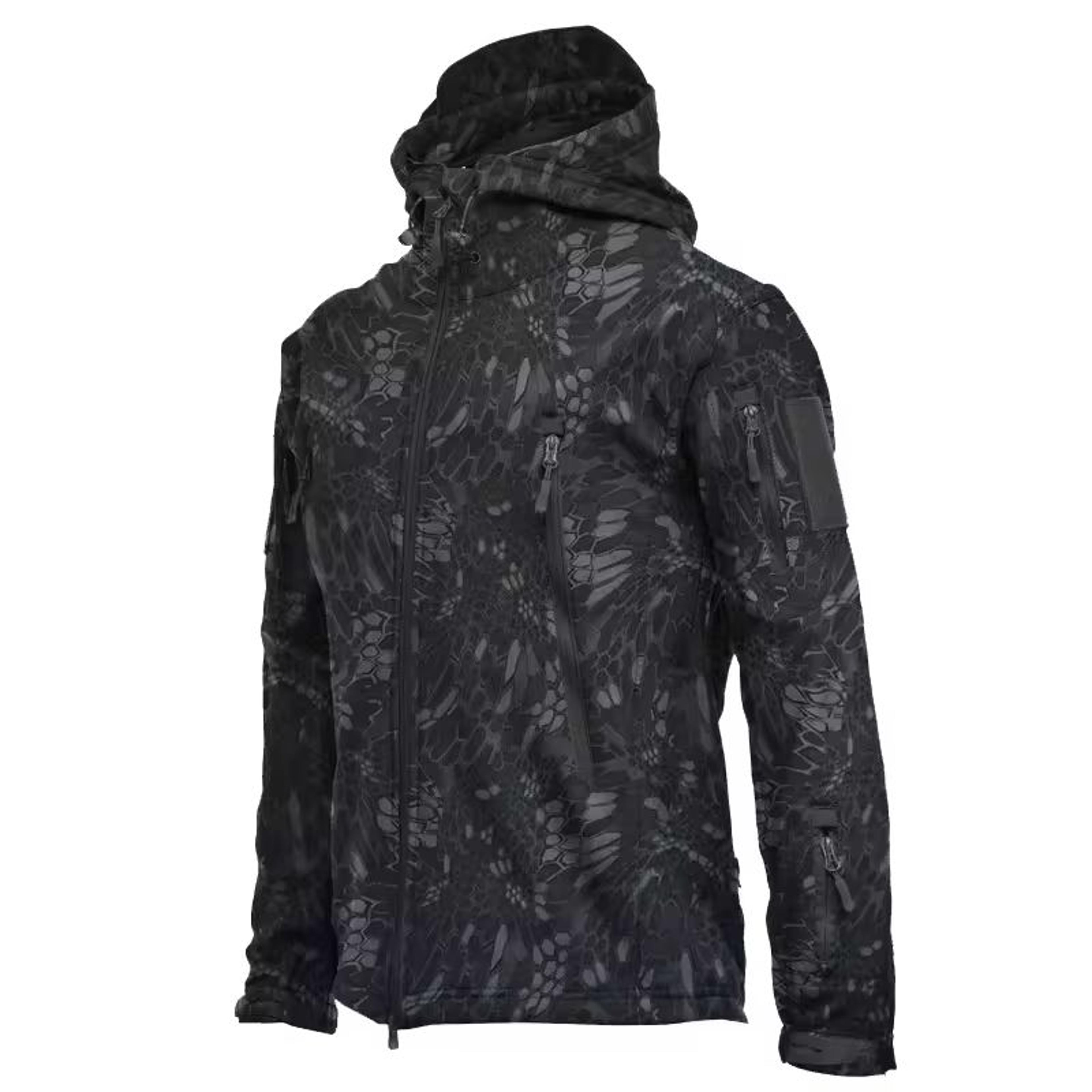 Tactical Soft Shell Military Jacket For Men Windproof Waterproof Outdoor Combat Coat With Hood 5