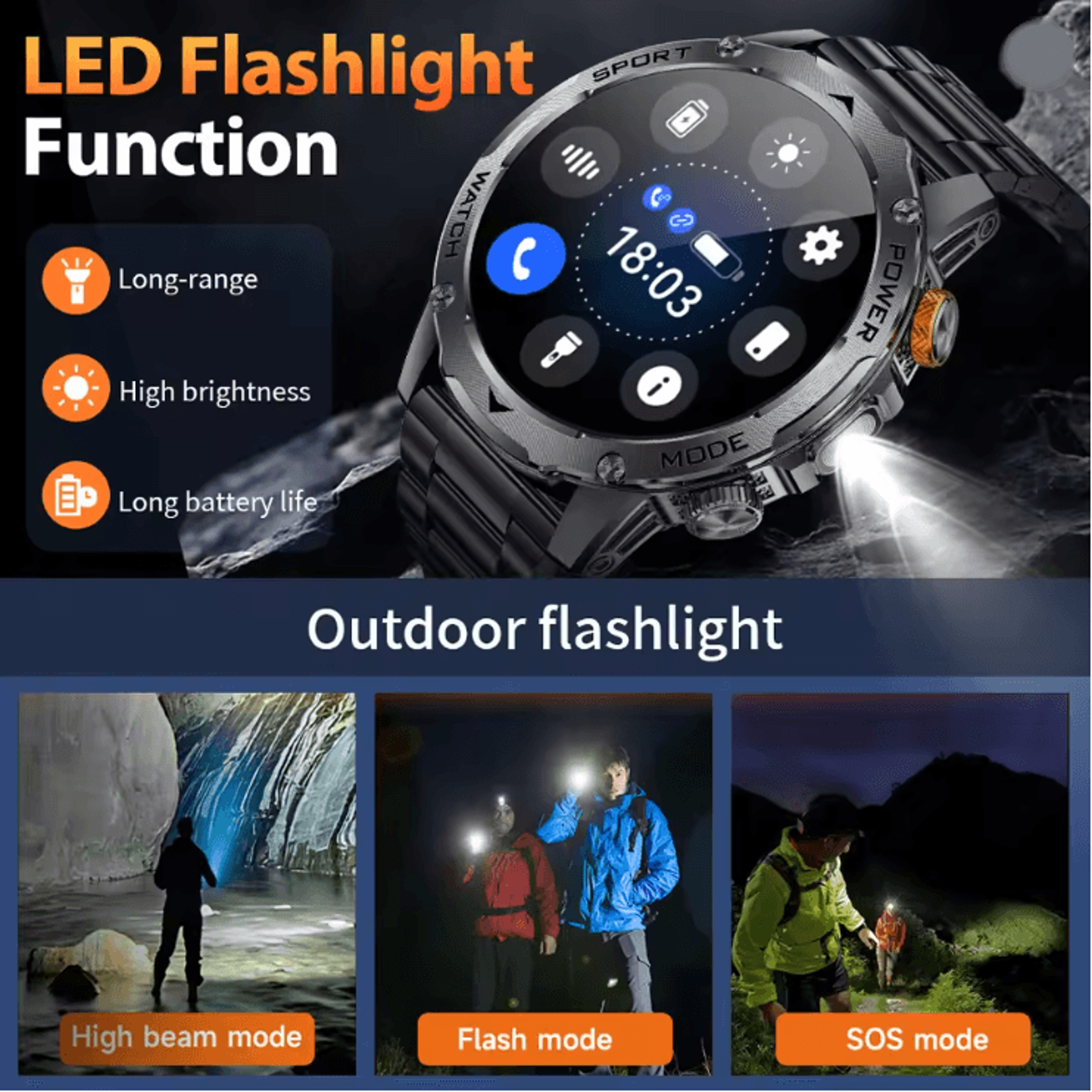 AMOLED Smart Watch For Men With Fitness Tracking Bluetooth Calling And Waterproof Design 2