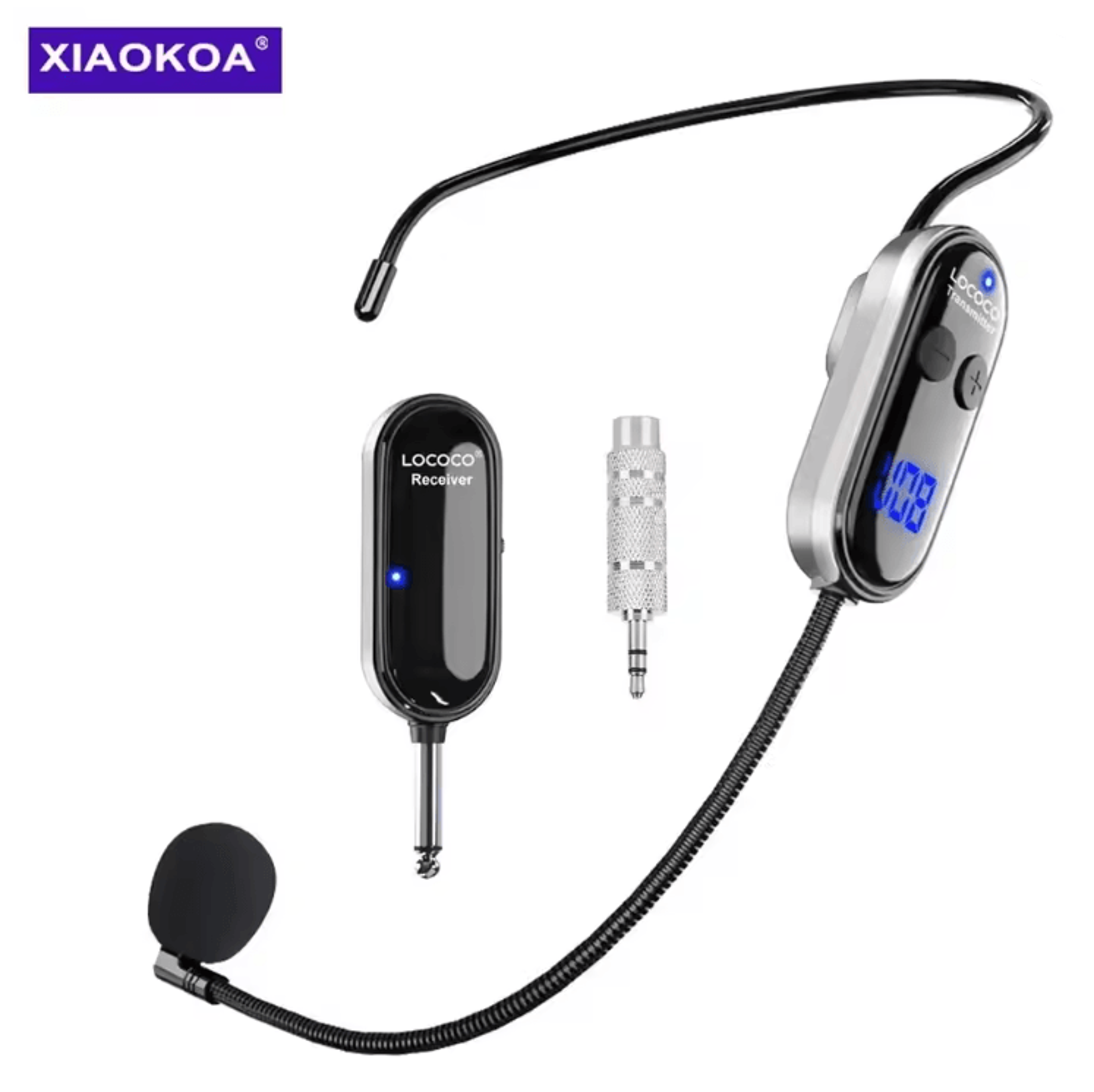 wireless microphone headset uhf 2 in 1 mic with handheld option and led display