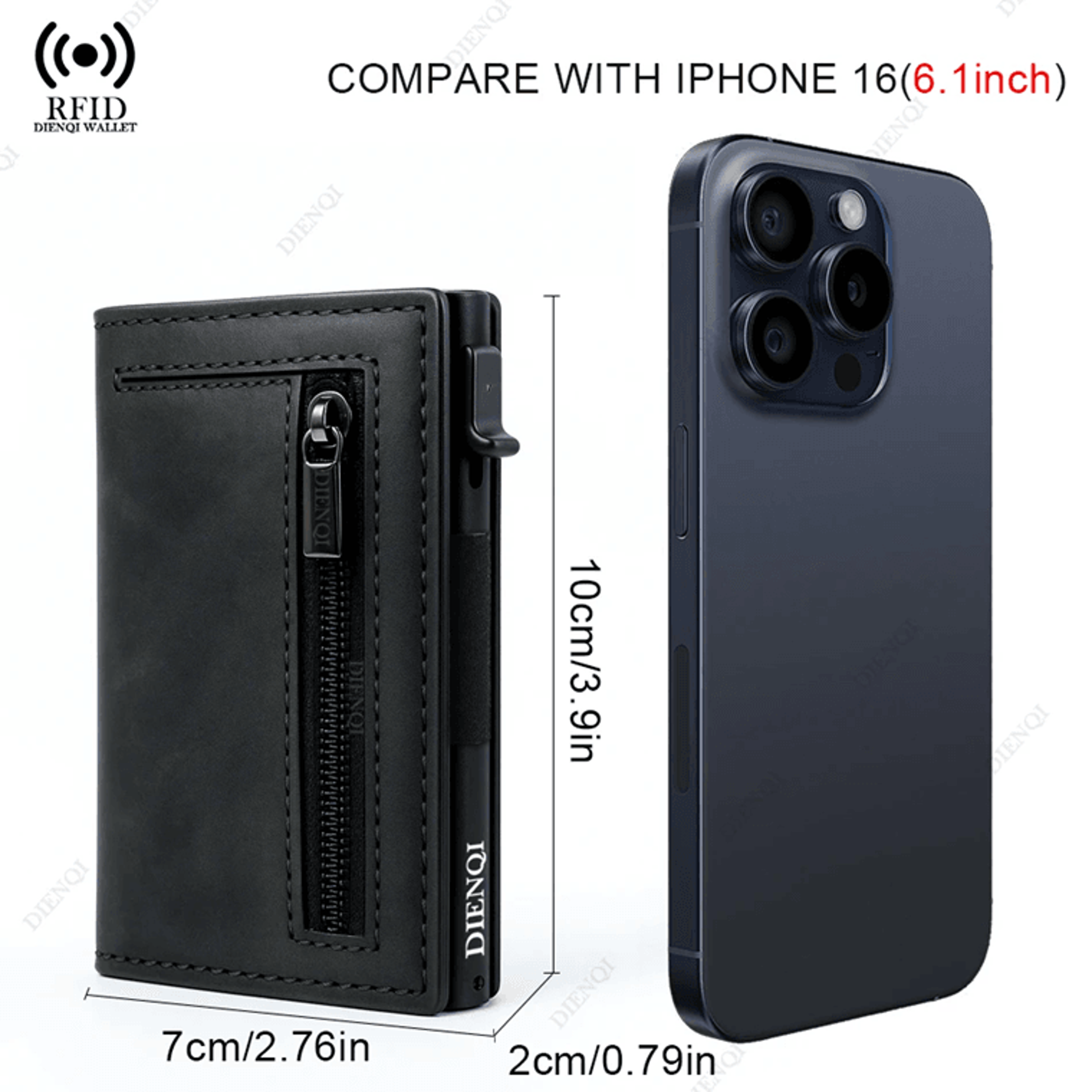 Slim RFID Blocking Metal Wallet Minimalist Credit Card Holder For Men 1