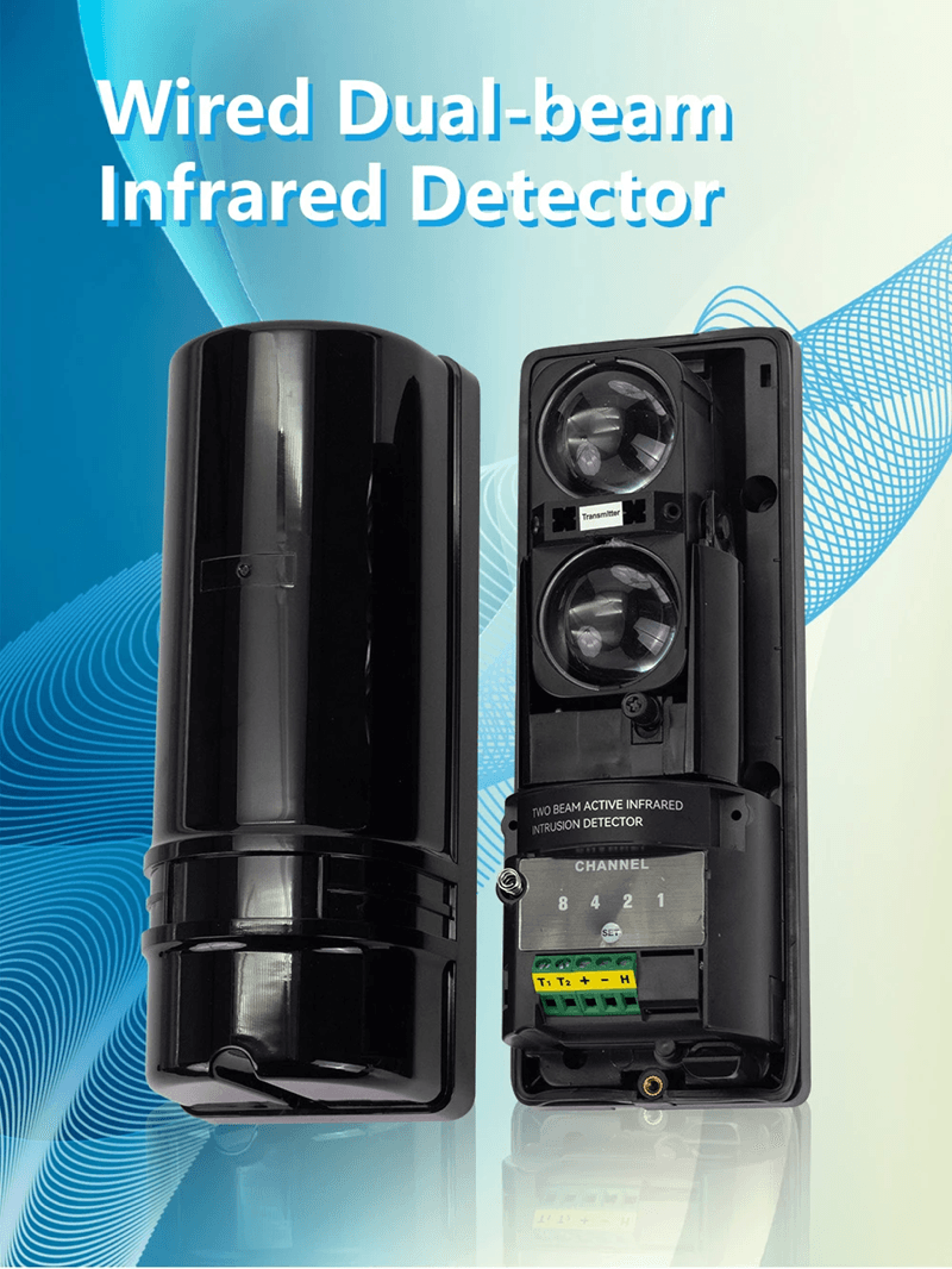 Dual Beam Infrared Sensor Wired Barrier Detector With Digital Display 0