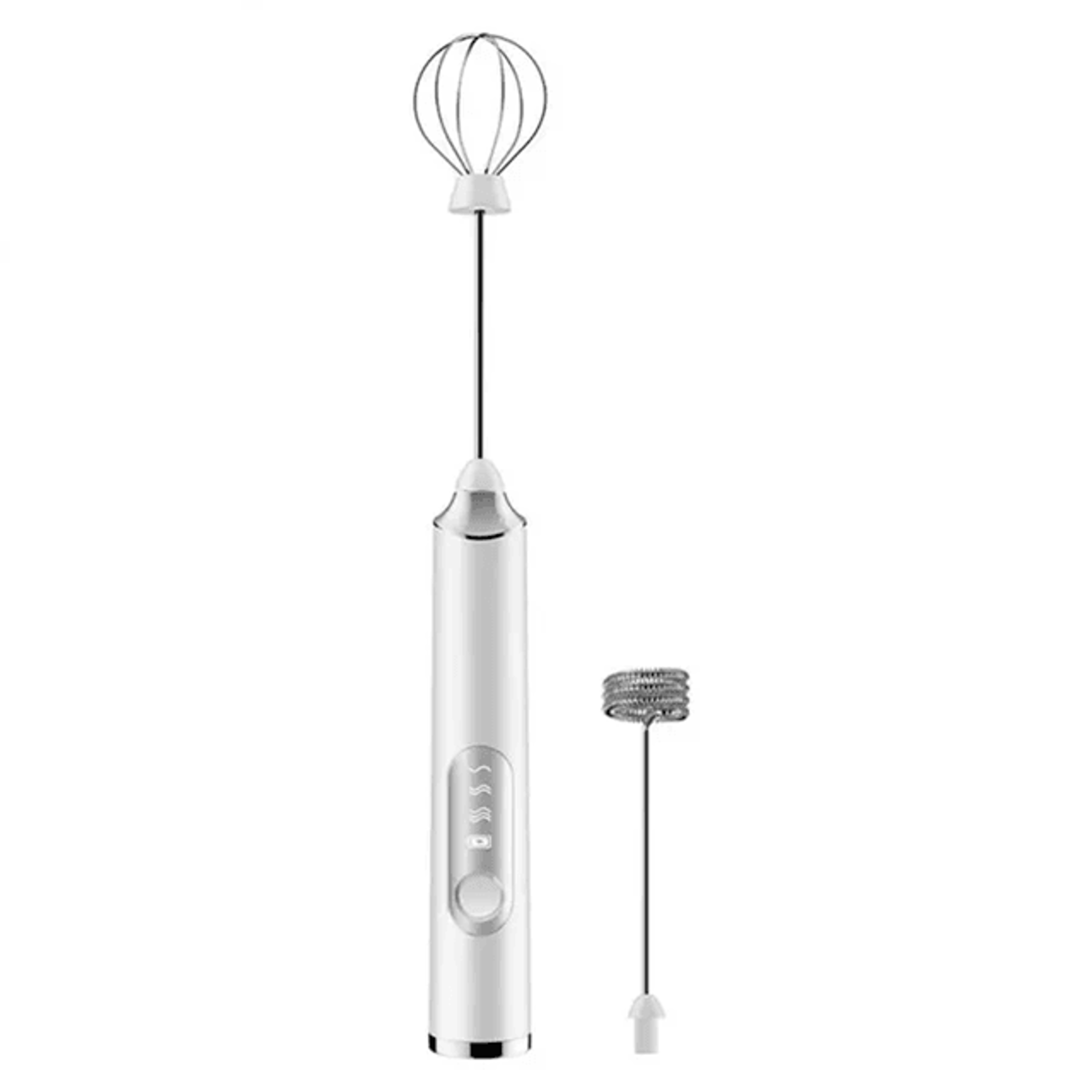Wireless Handheld Milk Frother With Double Whisk And Three Speed Control 4