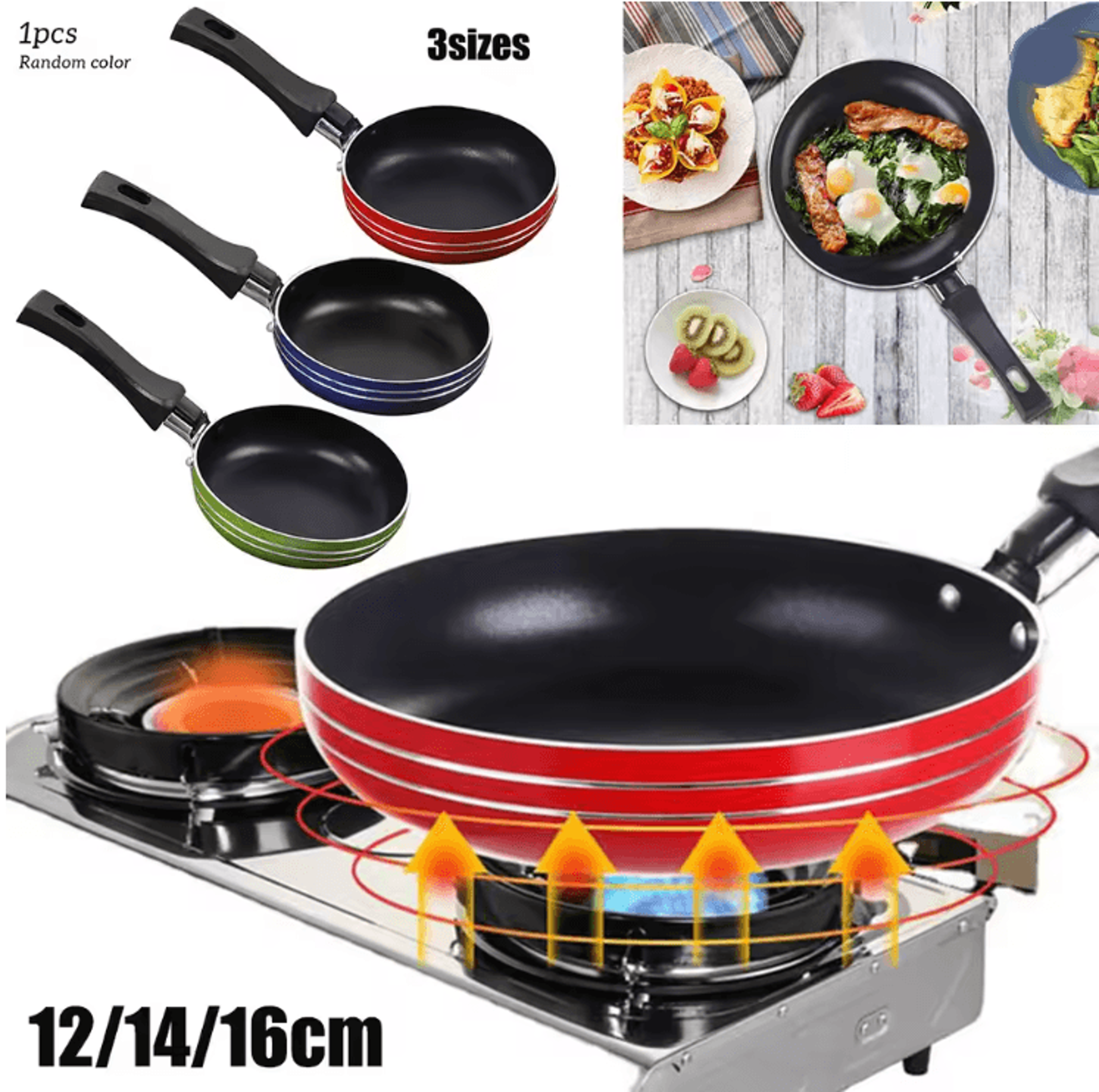 Mini Non Stick Frying Pan Small Steel Cookware For Eggs And Sauces 0