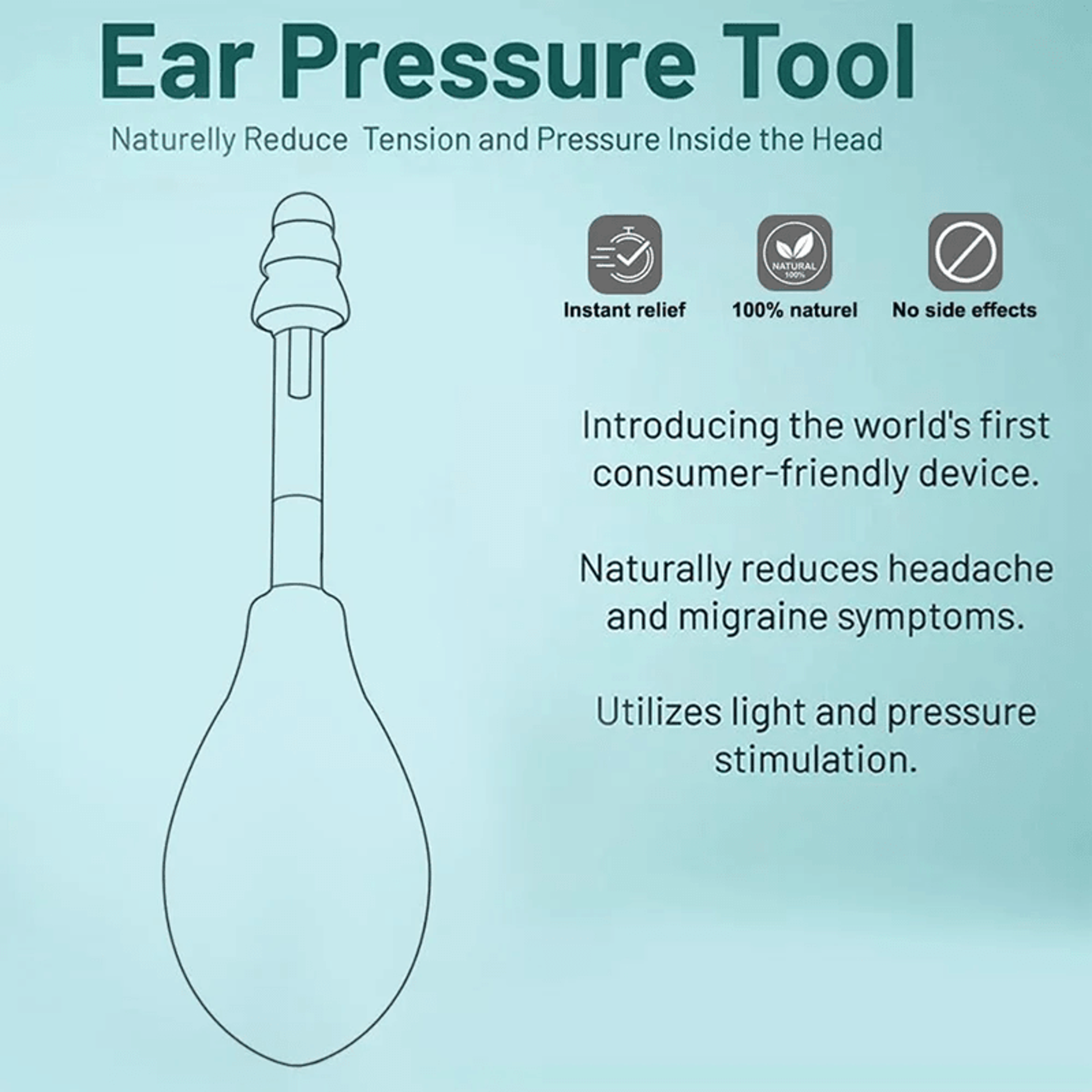 AirEase Portable Ear Pressure Relief Tool With Suction Function And Multiple Earplug Sizes 0