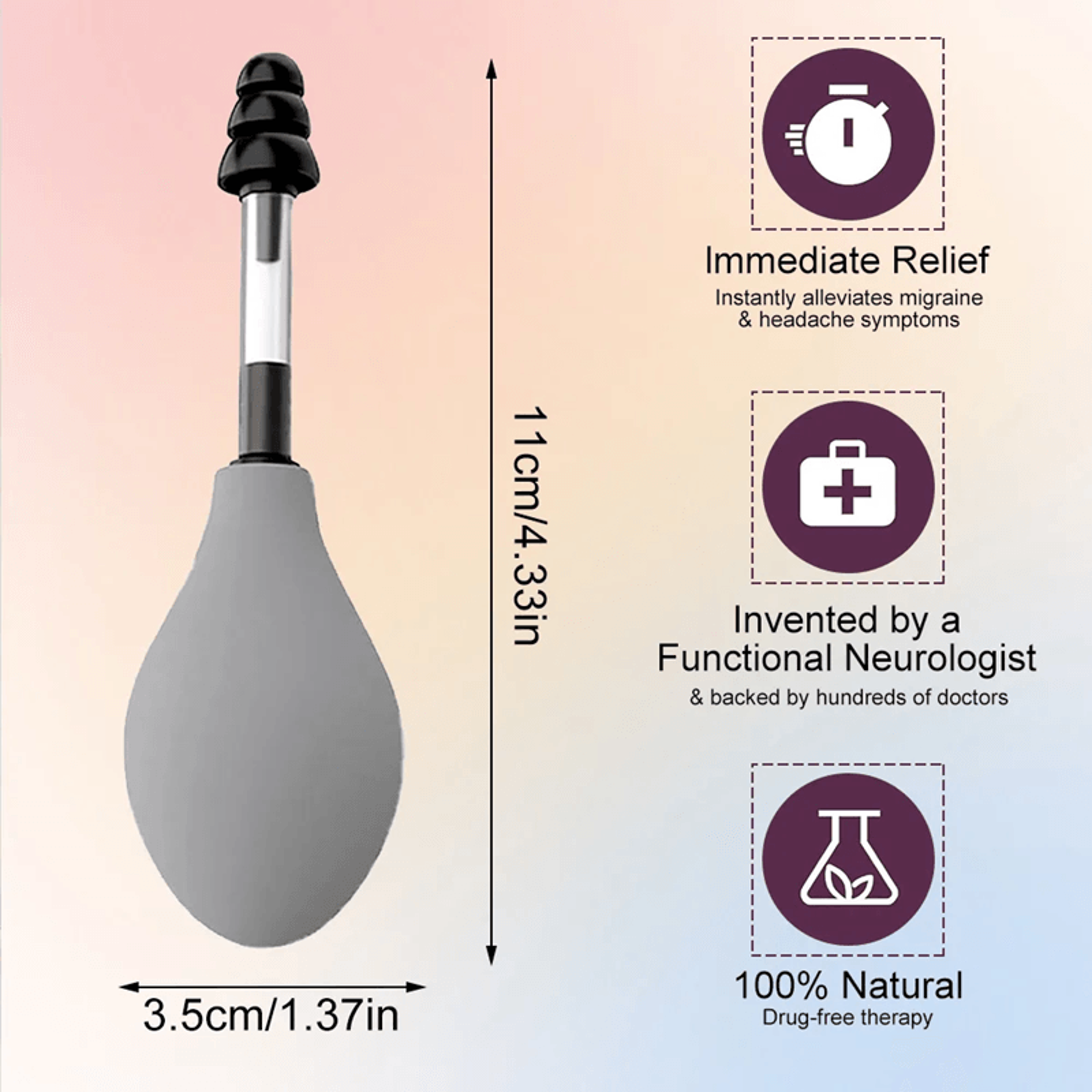 AirEase Portable Ear Pressure Relief Tool With Suction Function And Multiple Earplug Sizes 1