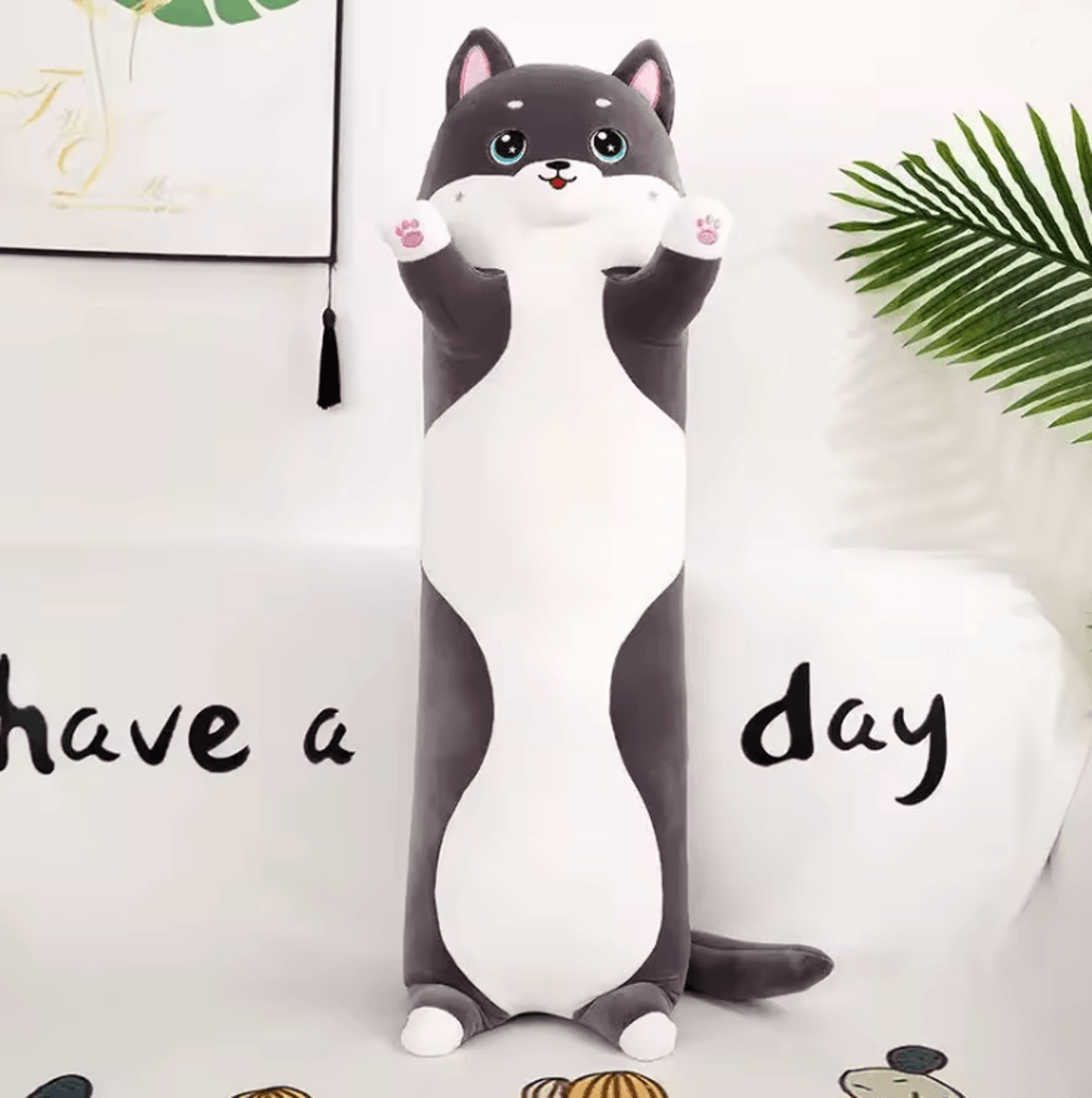 CuddlePaws Husky Body Pillow Plush 4