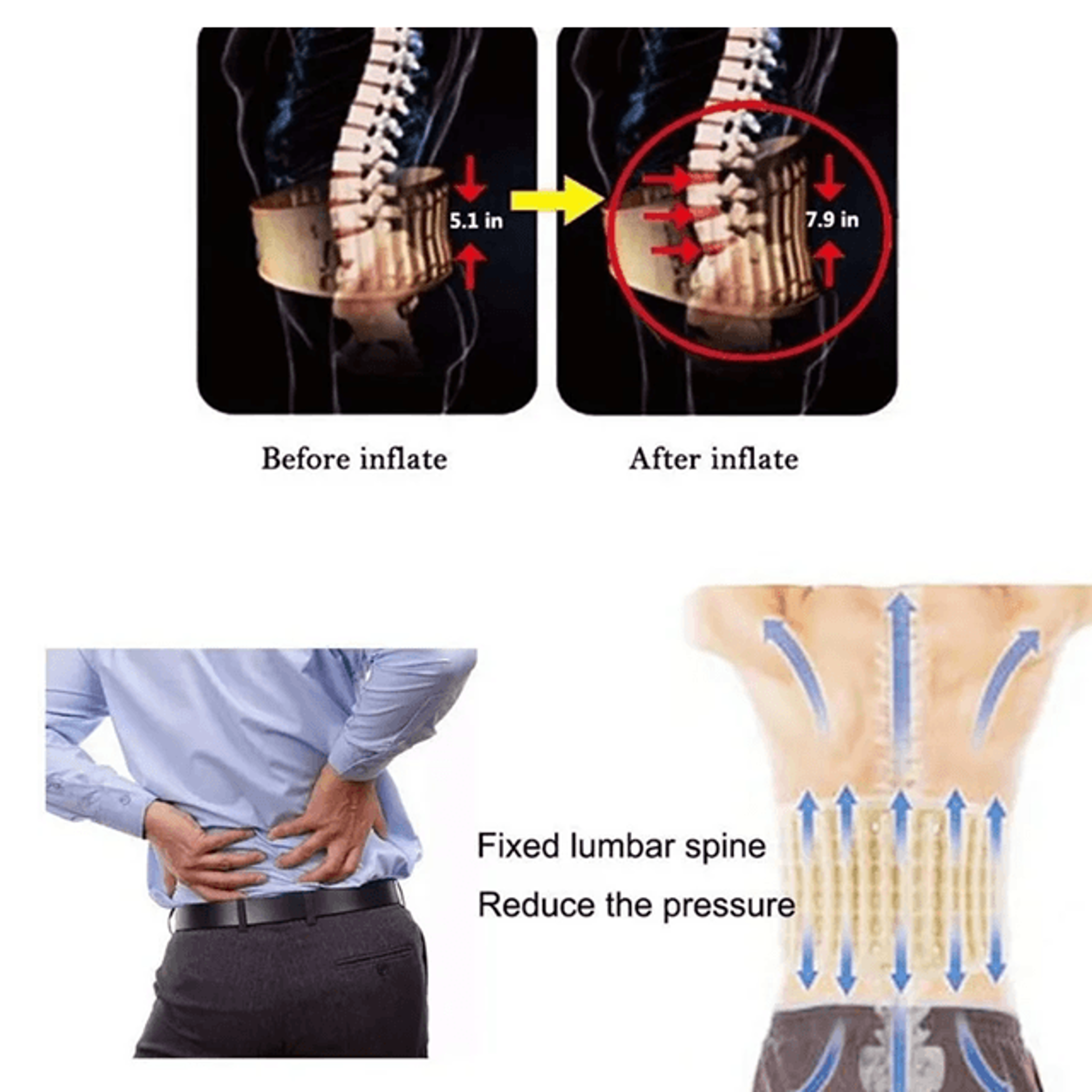 AirFlex Inflatable Lumbar Support Belt 2