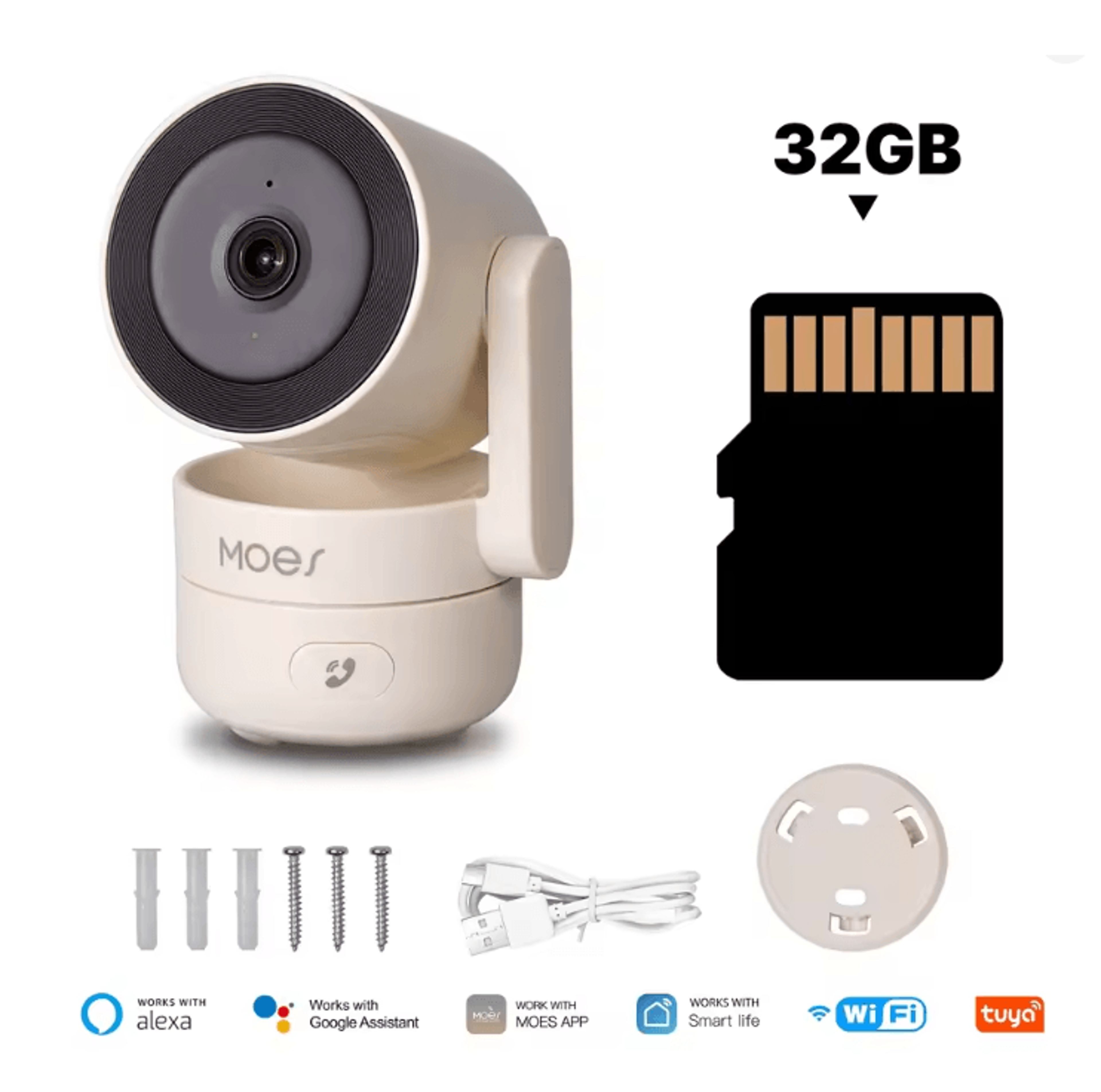 HomeGuard 4MP Tuya WiFi Smart Security Camera With Pan Tilt And Night Vision 4