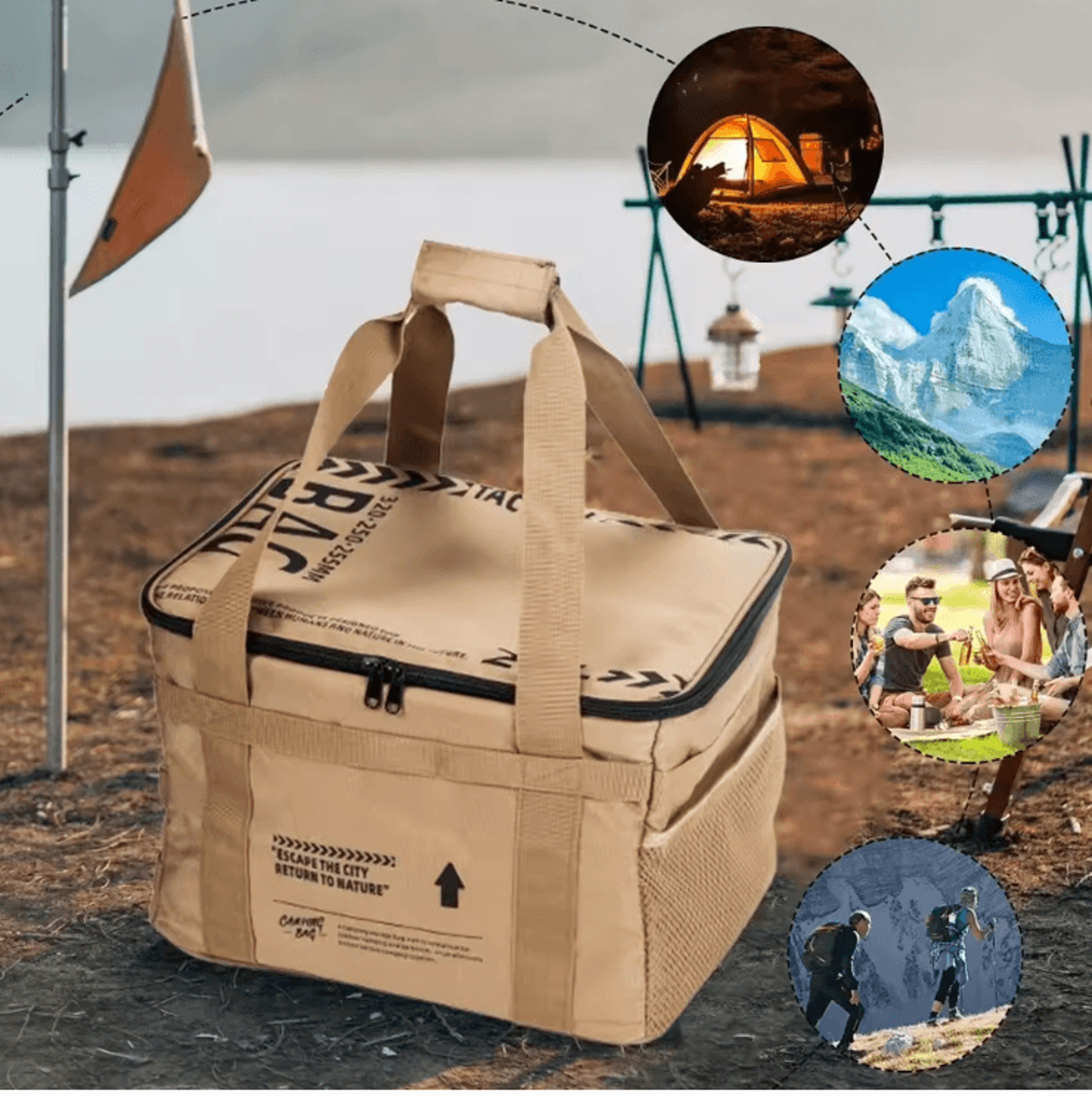 TrailMate Tactical Camping Storage Bag With Insulated Folding Design And MultiCompartment Organizer 1