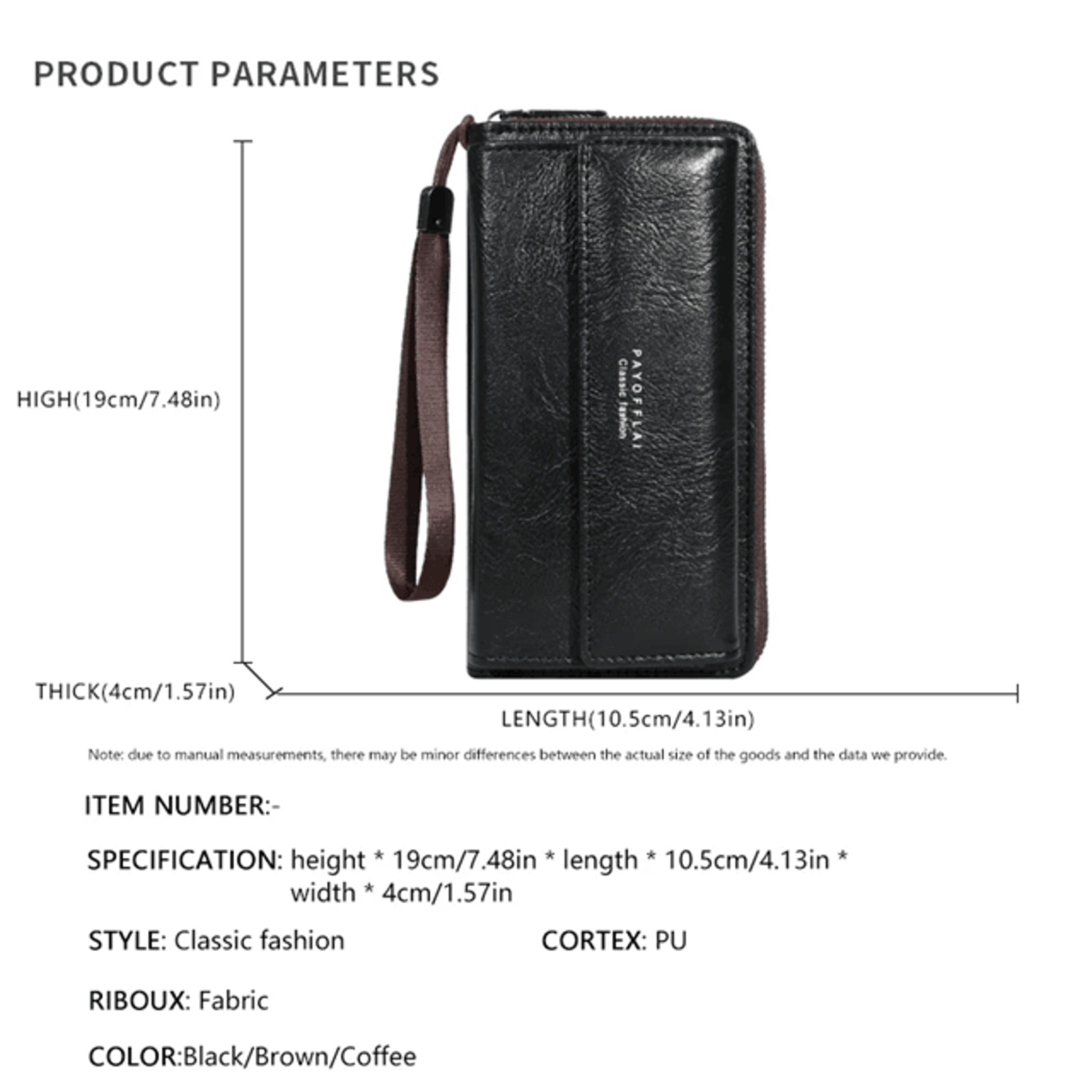UrbanCraft Mens PU Leather Zipper Wallet And Clutch Bag 2