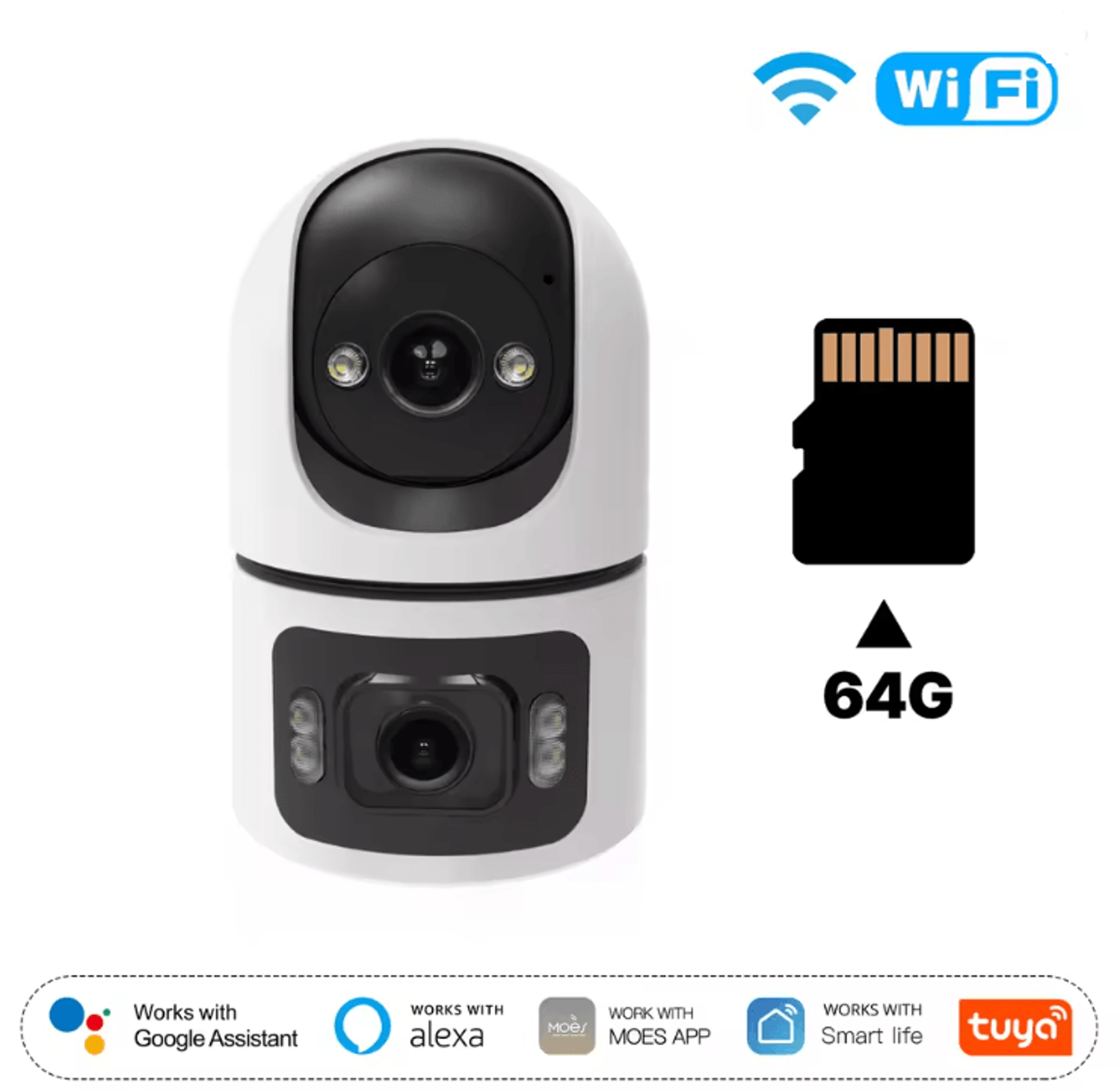 Moes Tuya Smart WiFi Indoor Camera 4MP Dual Lens With Motion Tracking 6