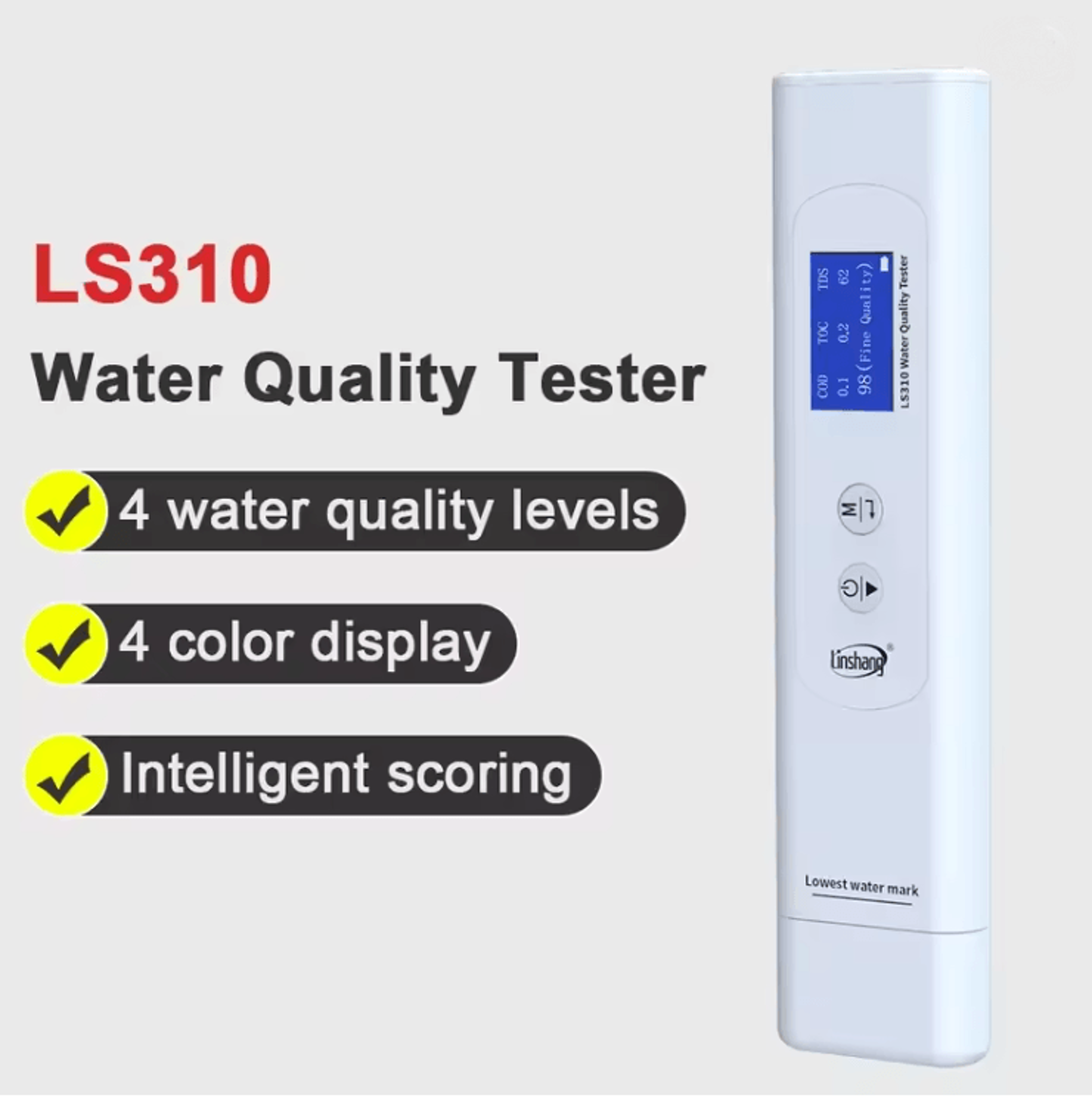 AquaSense LS310 6 In 1 Digital Water Quality Tester For Drinking And Tap Water 5