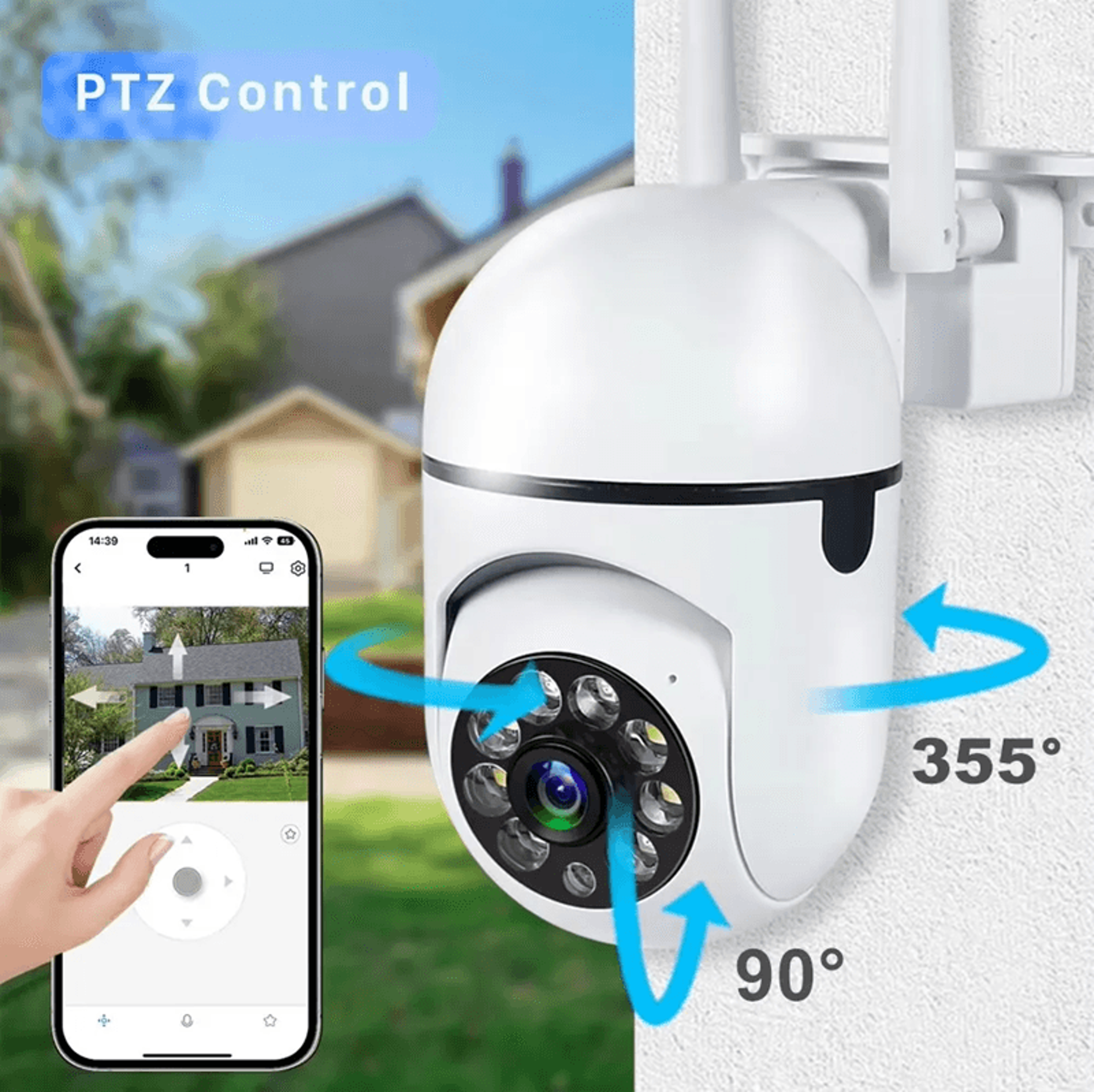 SafeView 8MP WiFi PTZ Security Camera With 4X Zoom And Night Vision 1