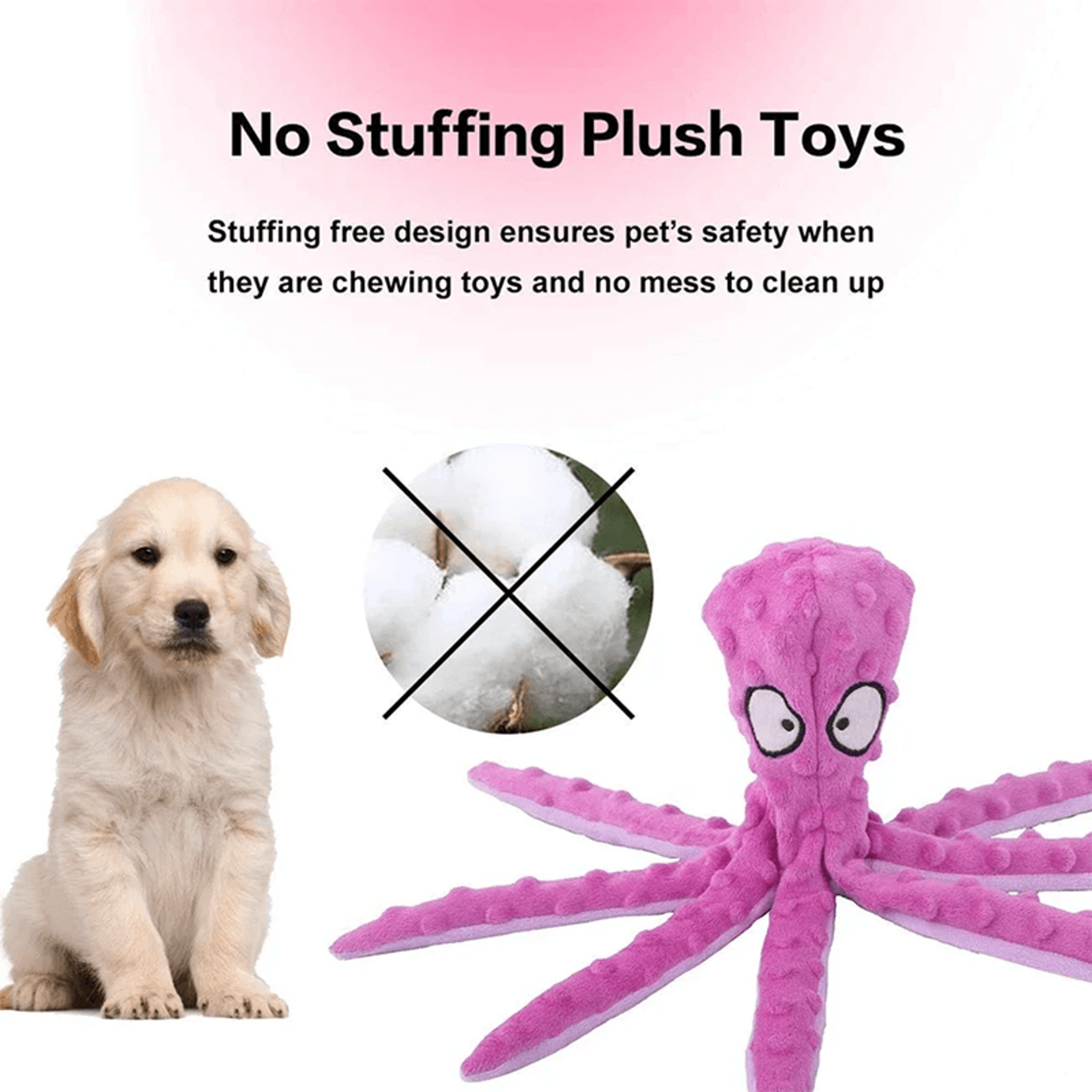 PlayPals Octopus Dog Chew Toy For Small And Medium Dogs 2