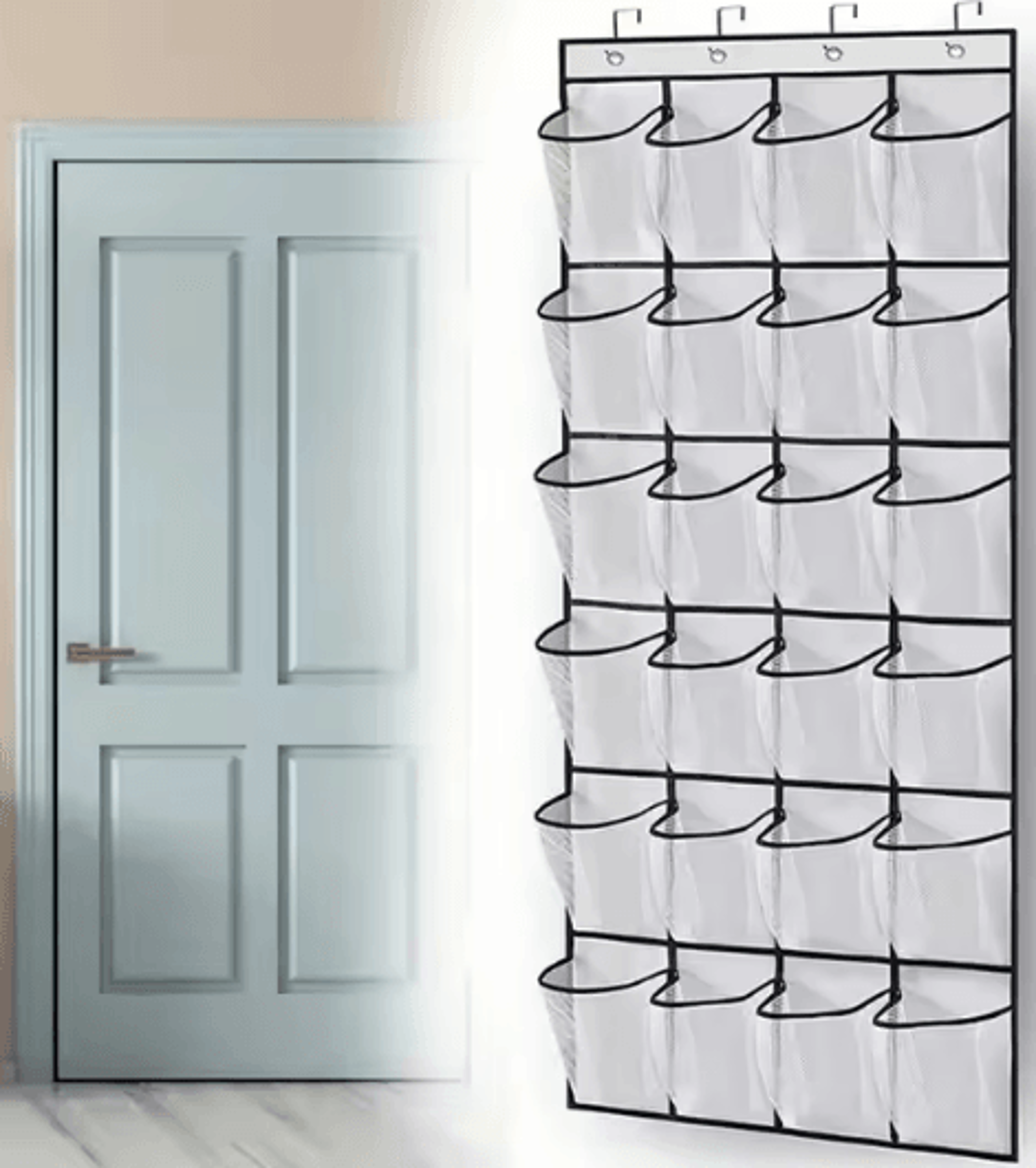 NeatNest 24 Pocket Hanging Shoe And Closet Organizer 0