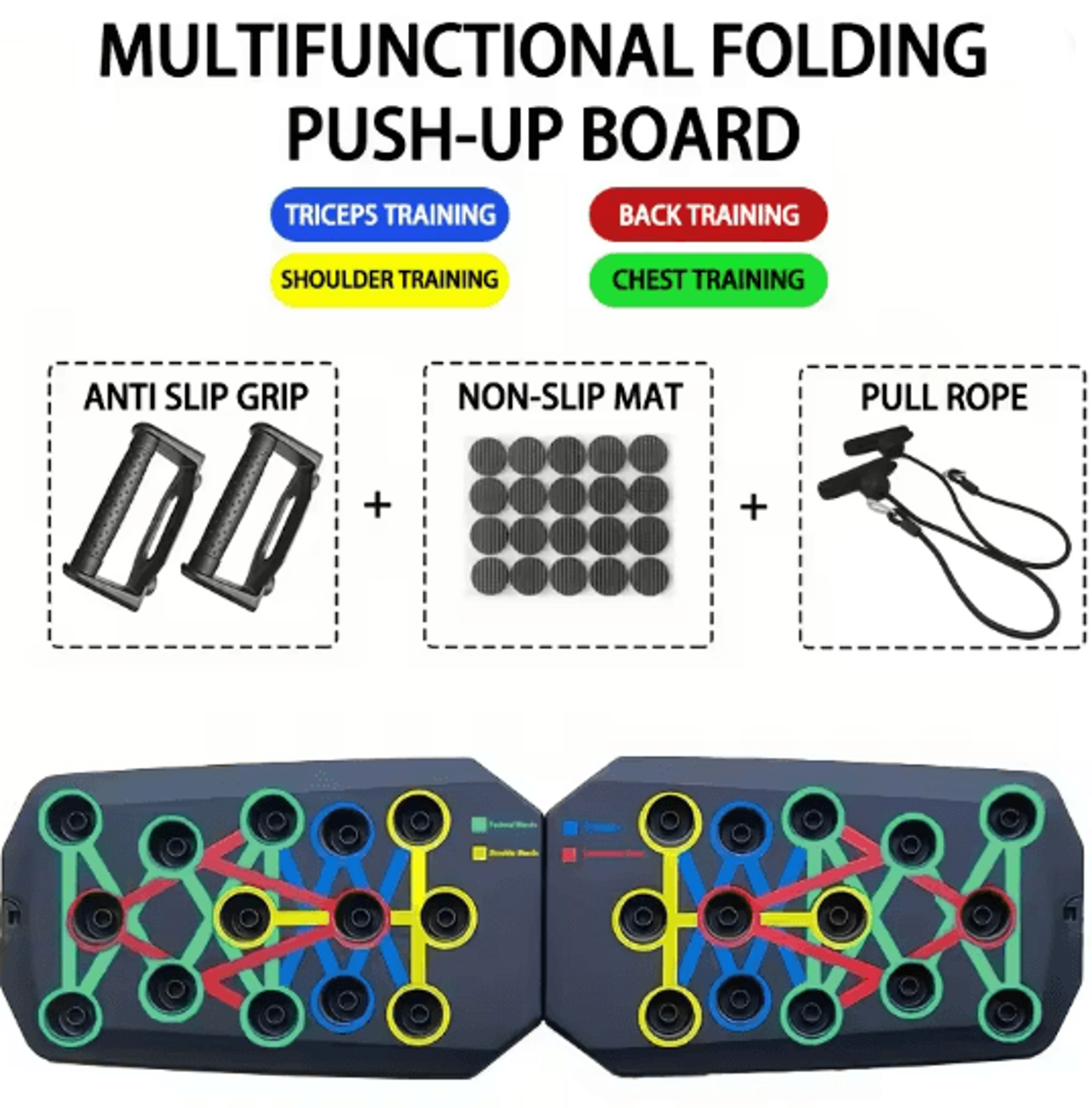 PowerPress Foldable Push Up Board Training System 2