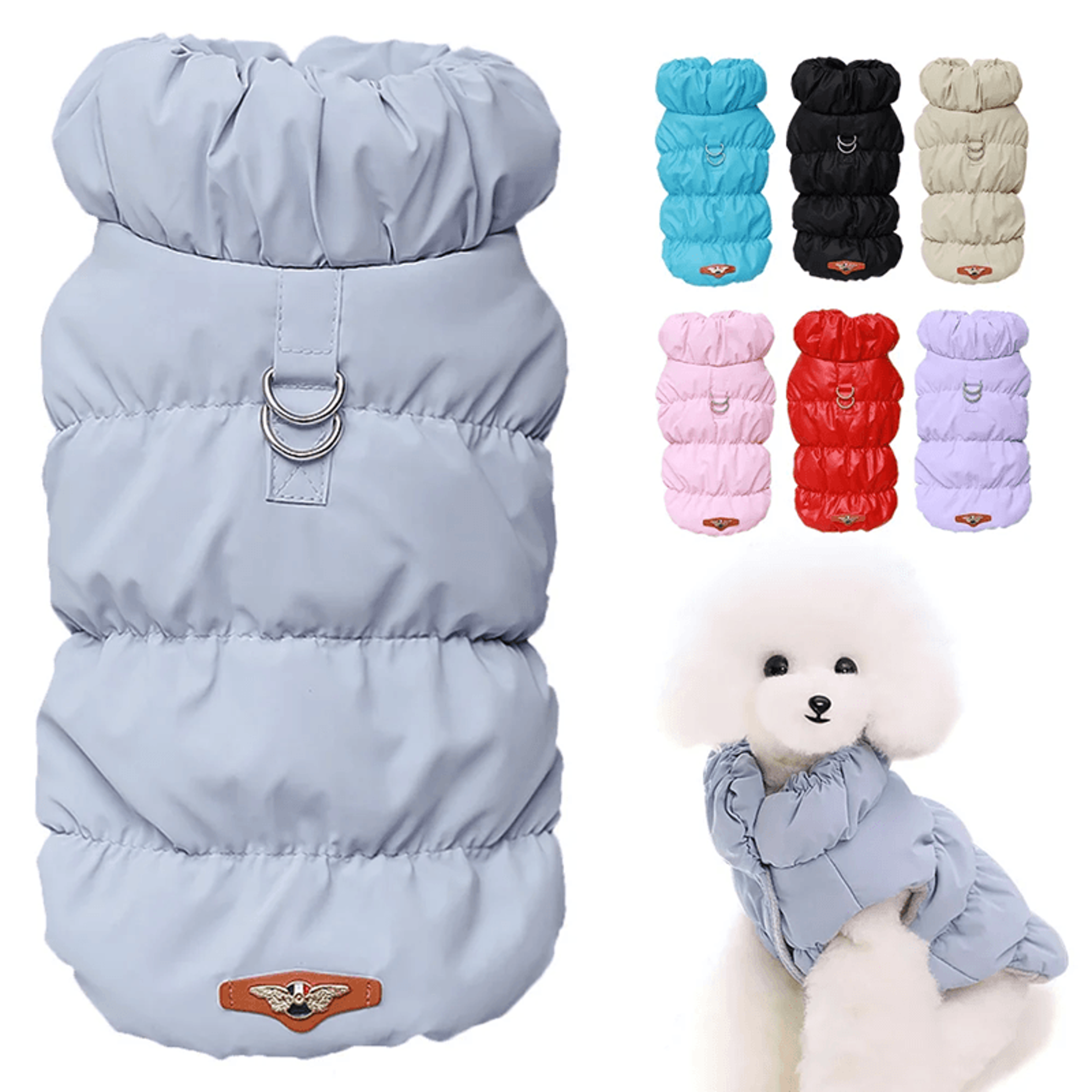 pawhaven soft padded winter dog jacket for small and medium pets