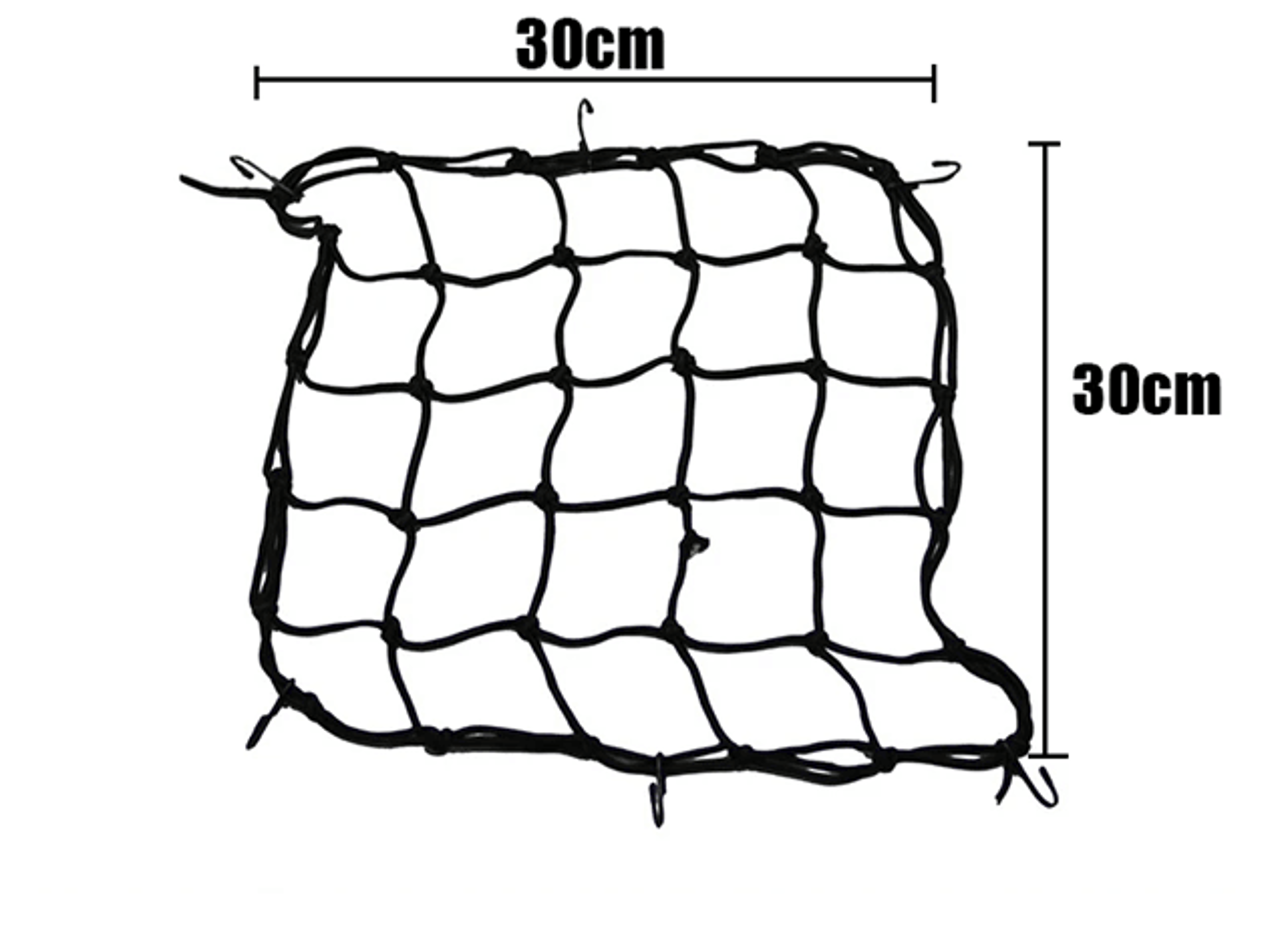 MotoGrip Elastic Bungee Cargo Net With 6 Hooks For Motorcycle Helmets And Luggage 7