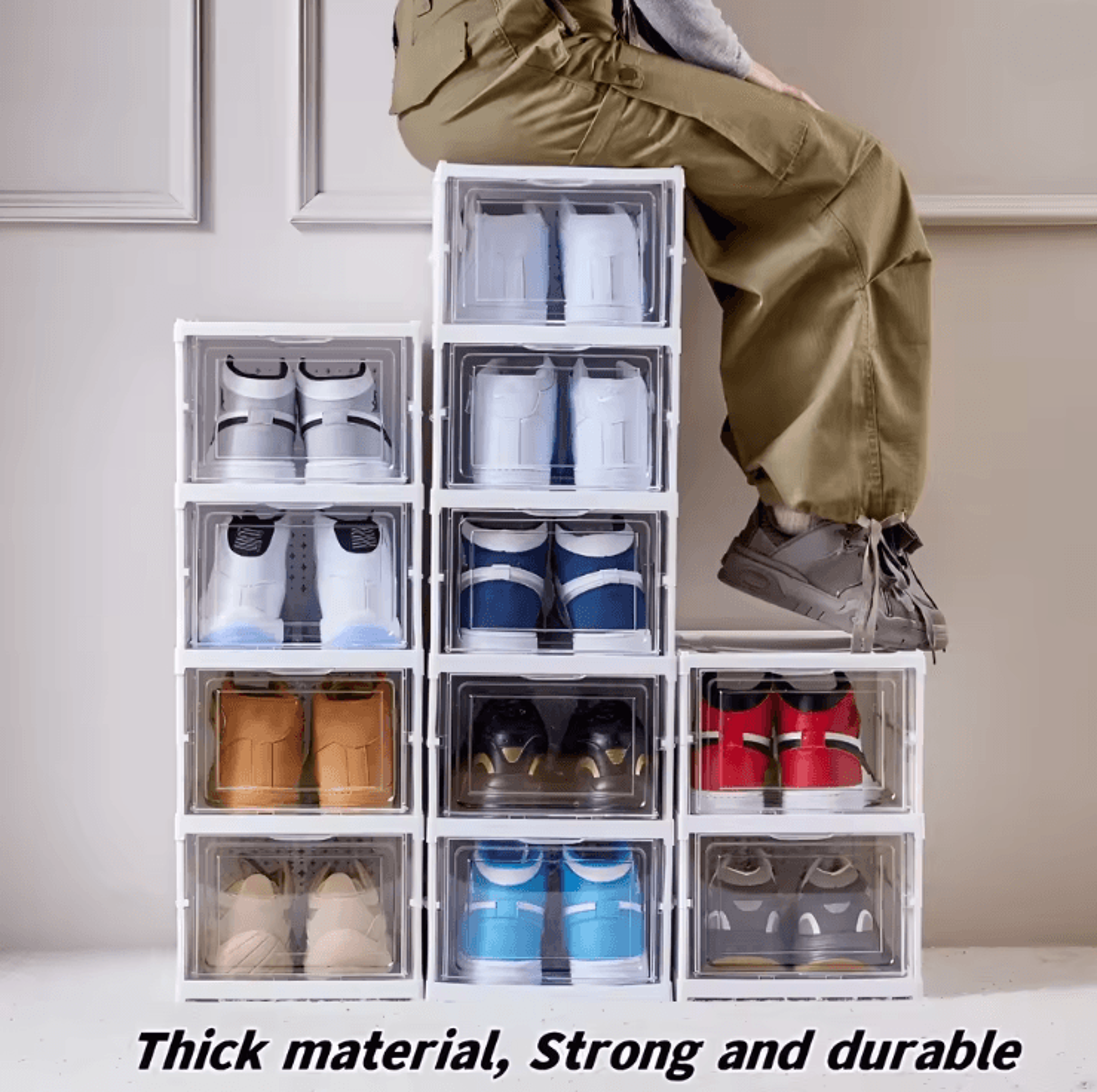 ClearStack 6 Layer Foldable Transparent Shoe Storage Organizer 2