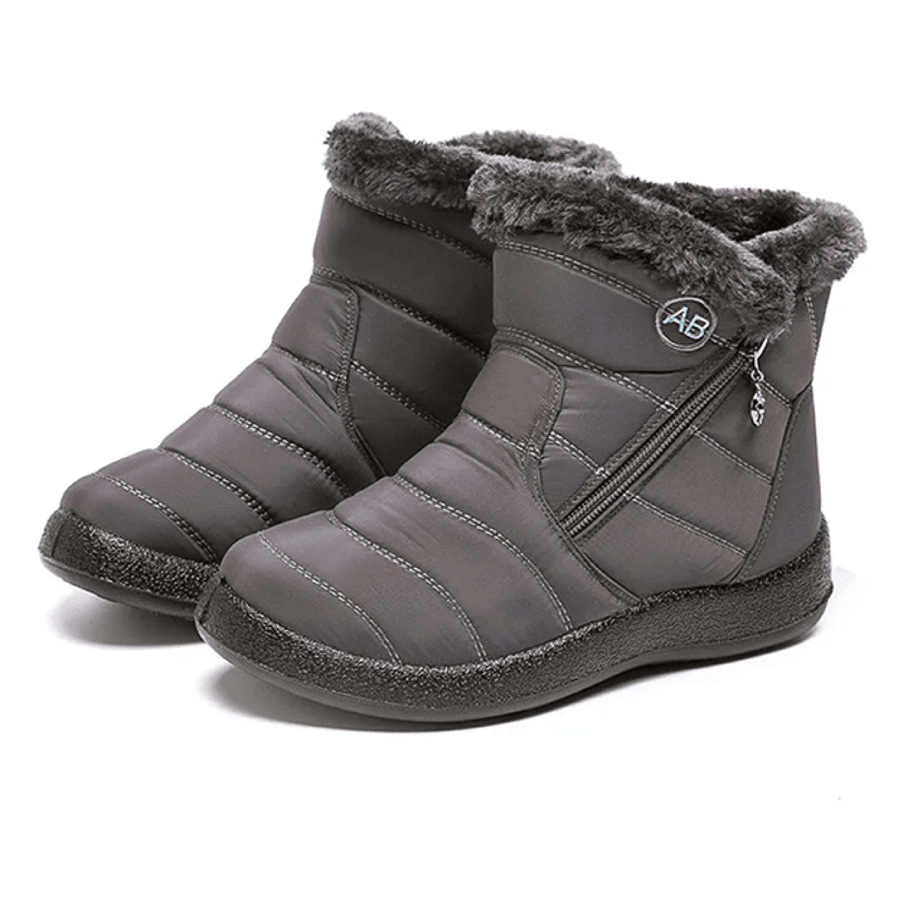 CozyStep Womens Waterproof Winter Ankle Boots With Fur Lining And Low Heels 6