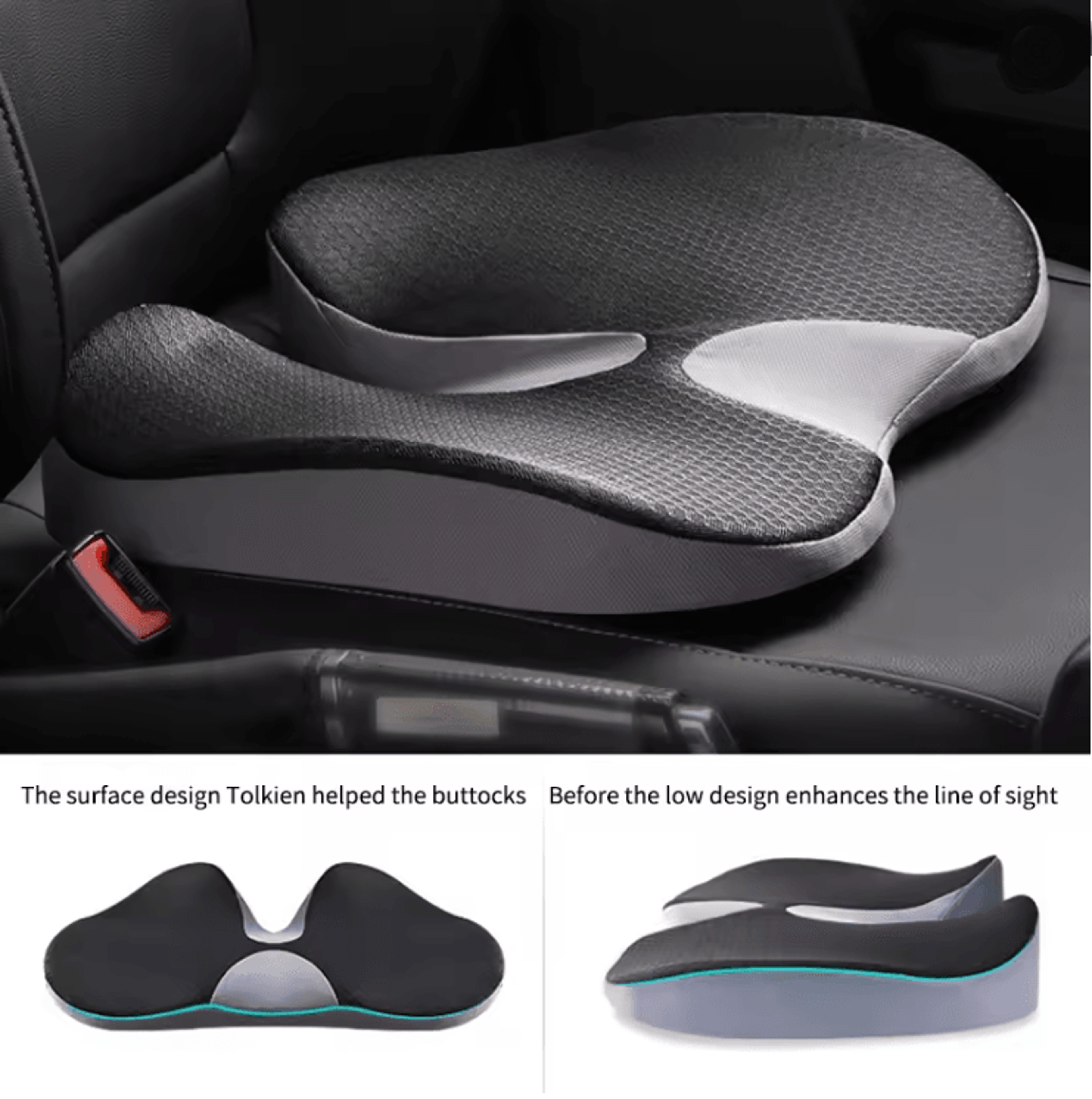 OrthoEase Memory Foam Seat Cushion For Tailbone And Sciatica Pain Relief 0