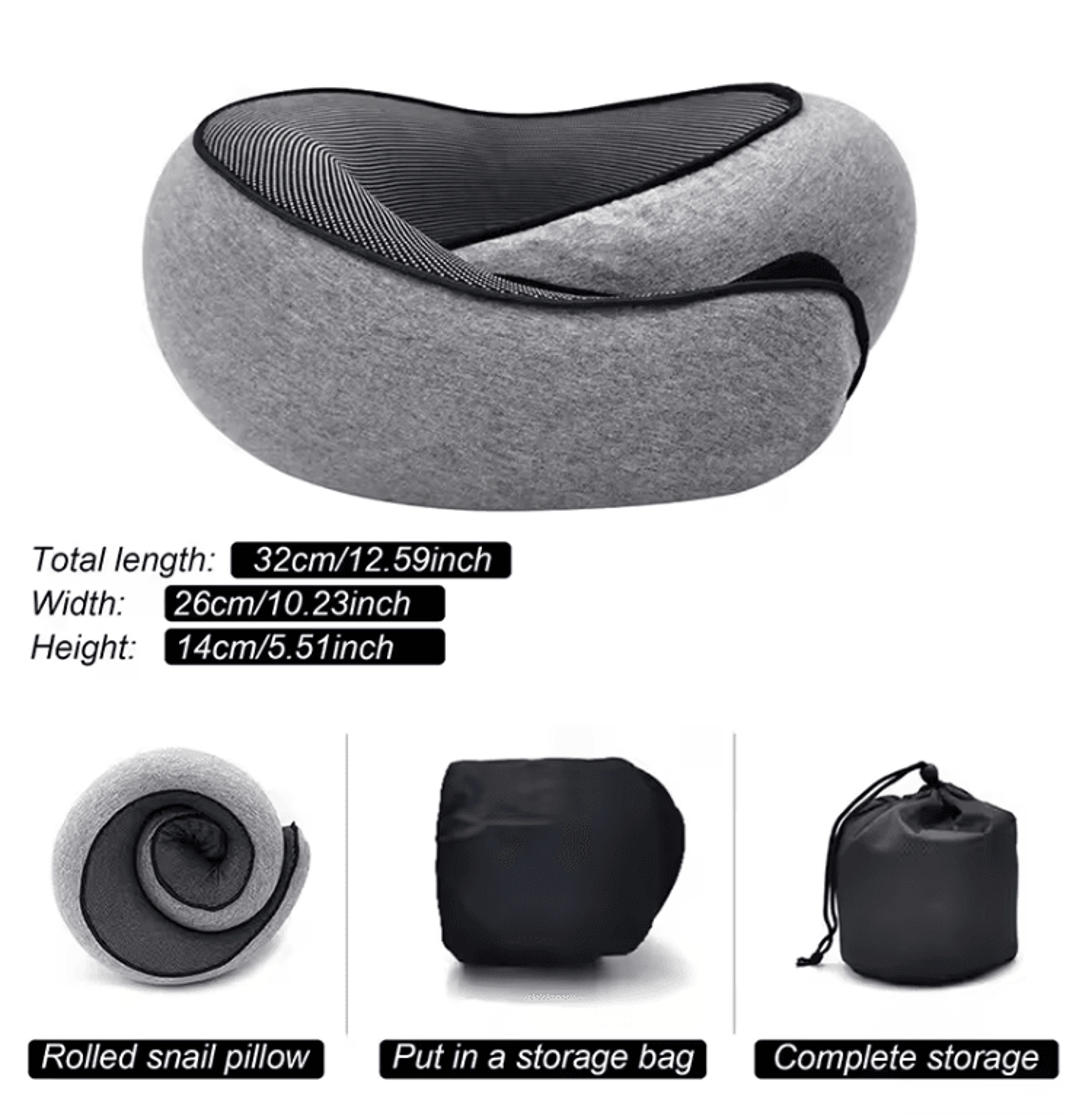 CloudRest Memory Foam Travel Neck Pillow 1