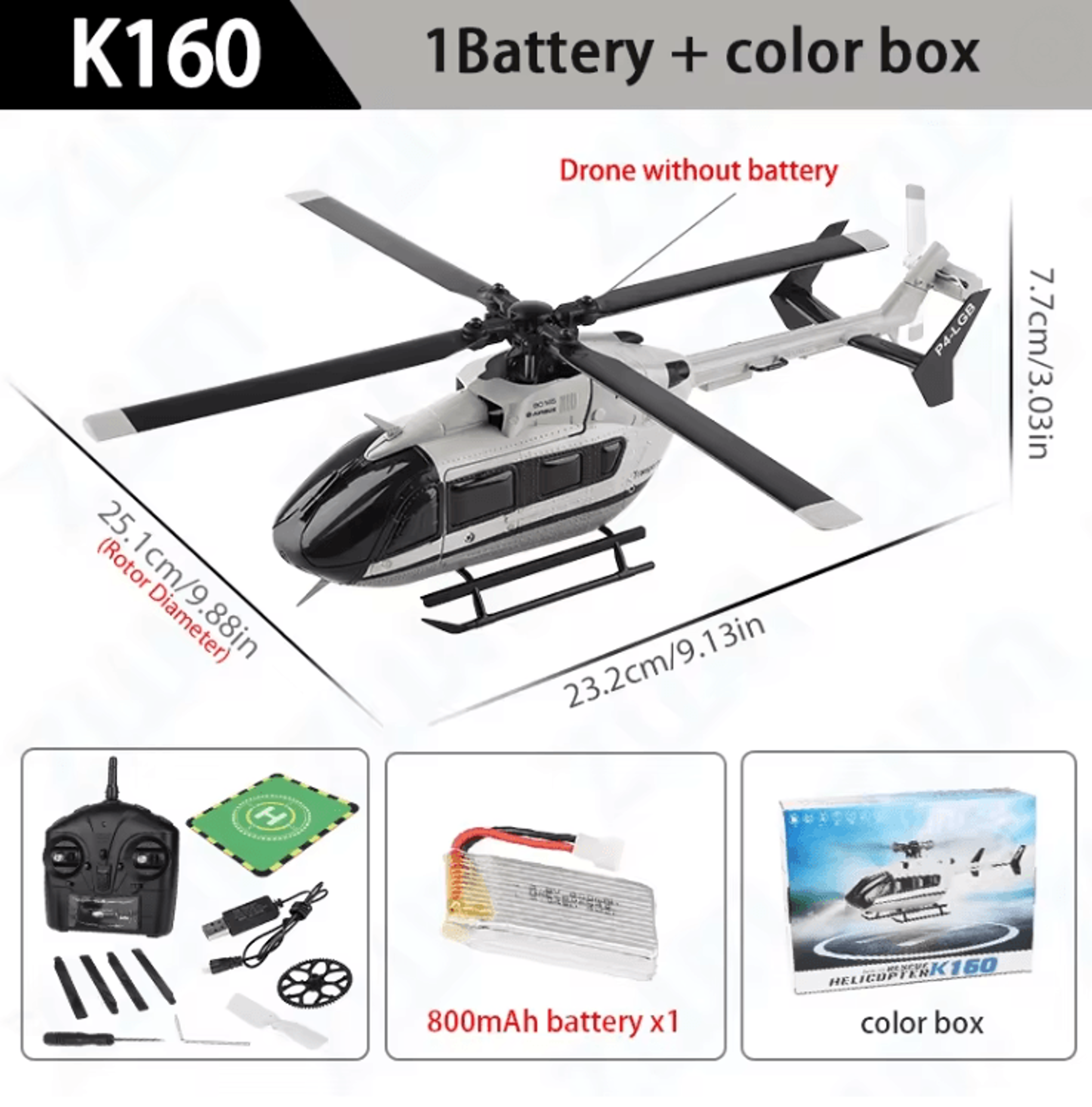 WLtoys K170 RC Helicopter With Optical Flow And Altitude Hold 4