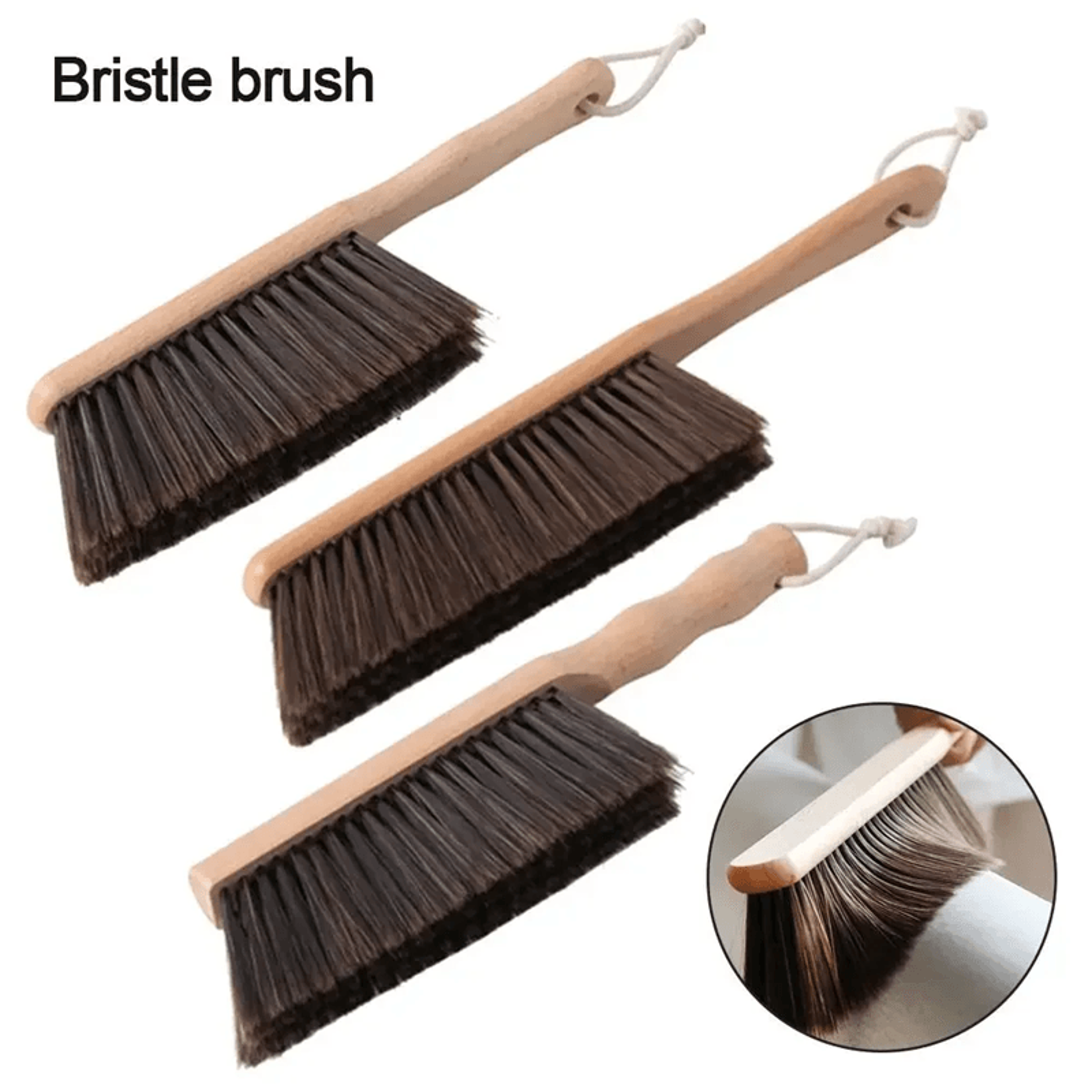 BrewClean Natural Wood Coffee Grinder Cleaning Brush 0