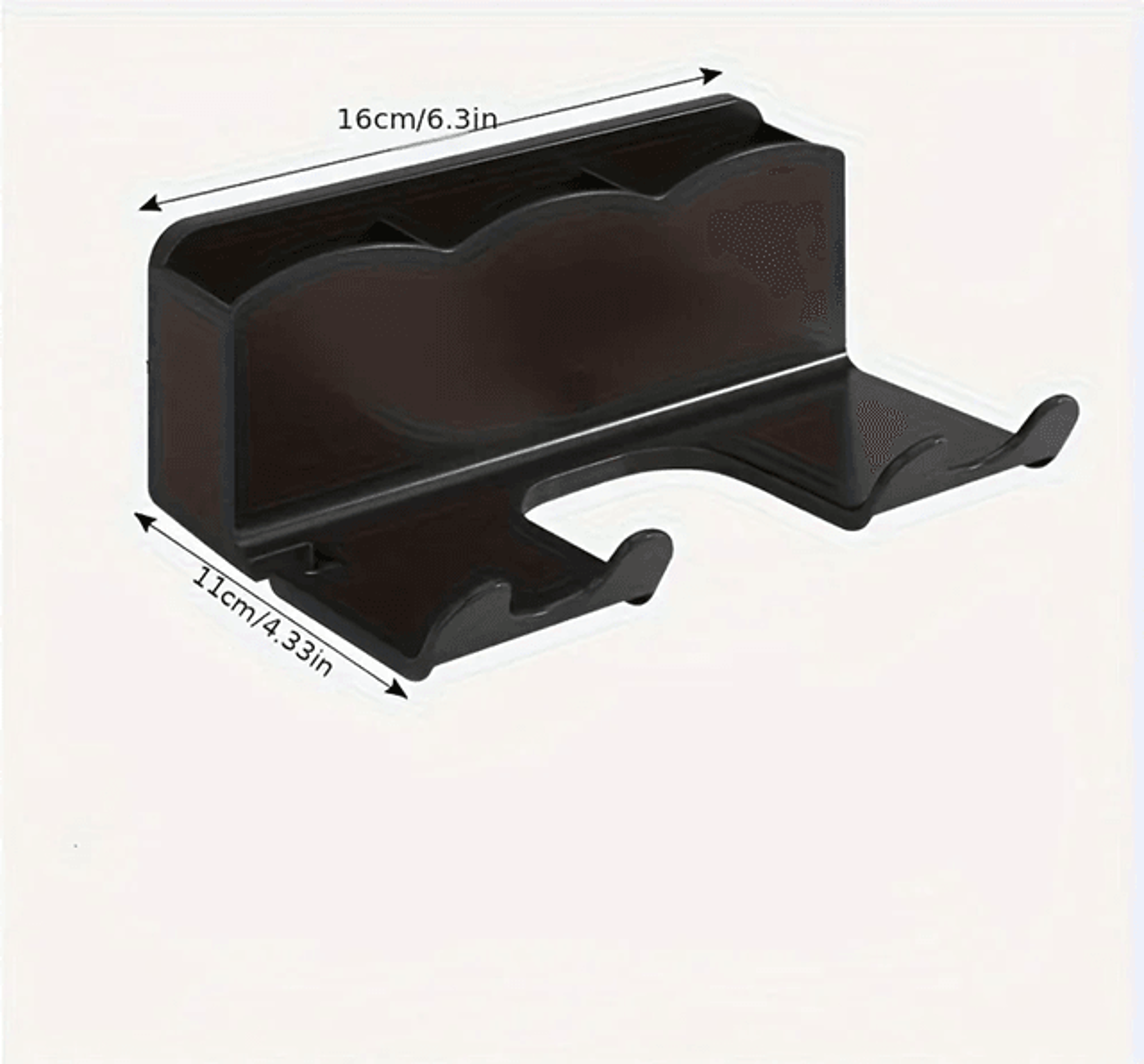 HoldEase Wall Mounted Hair Dryer Holder No Drill Bathroom Organizer 1