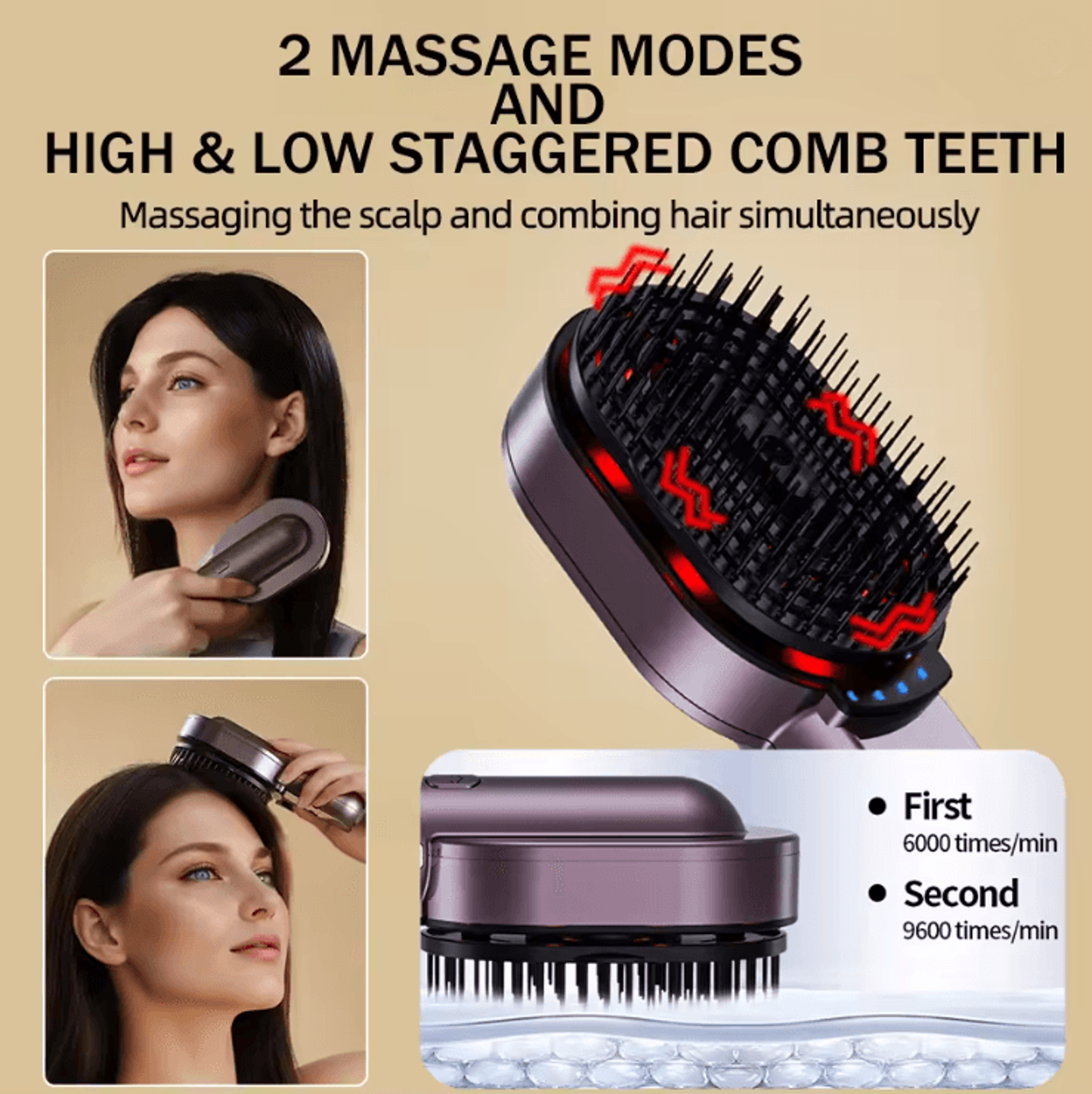 RejuvaComb 4 In 1 Hair Massage Comb With Essential Oil Spray And Photon Therapy 2