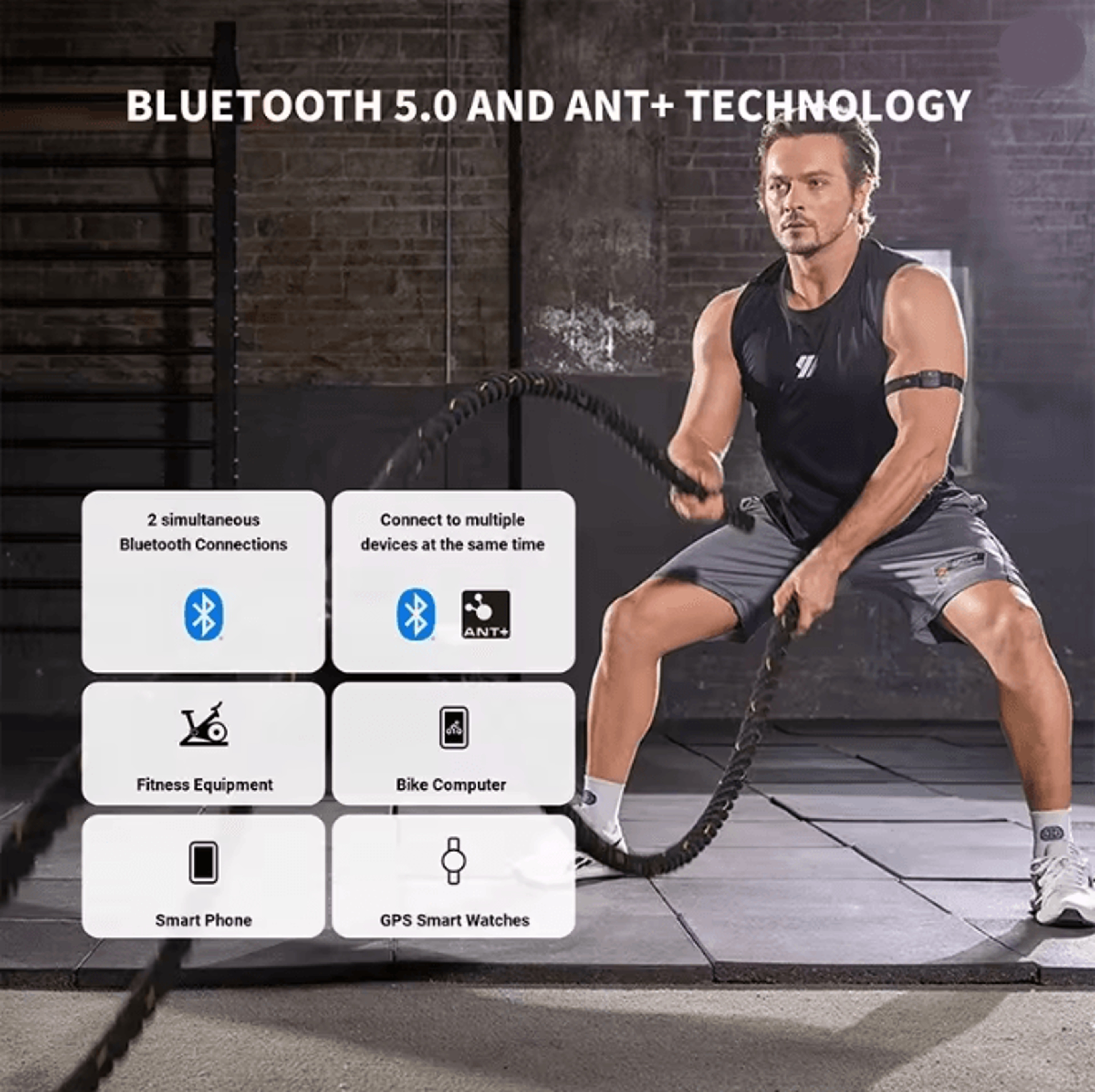COOSPO HW9 Armband Heart Rate Monitor With Bluetooth And ANT Plus Connectivity 1