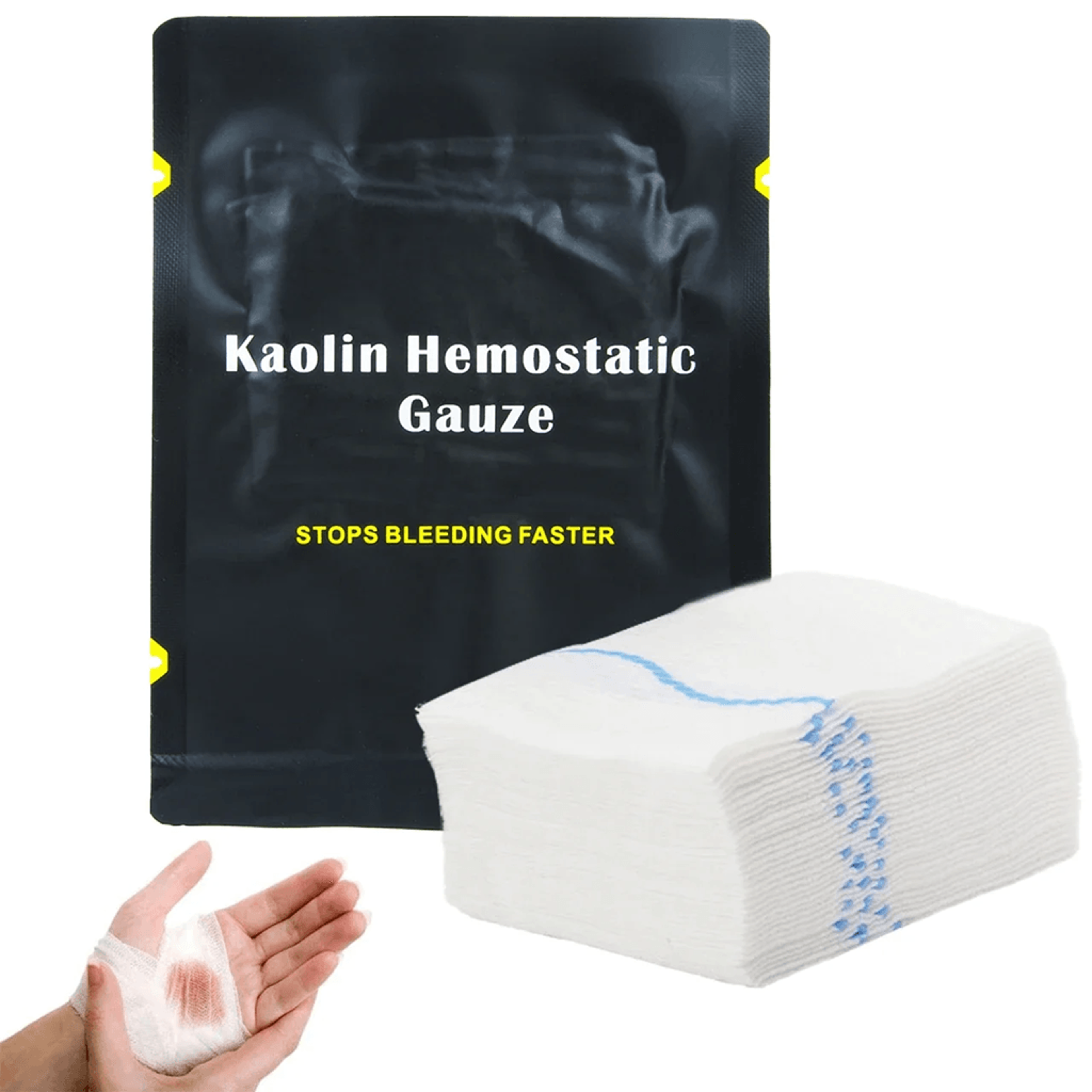 KaolinPro Z Fold Hemostatic Gauze For Tactical First Aid And Emergency Trauma Care 0