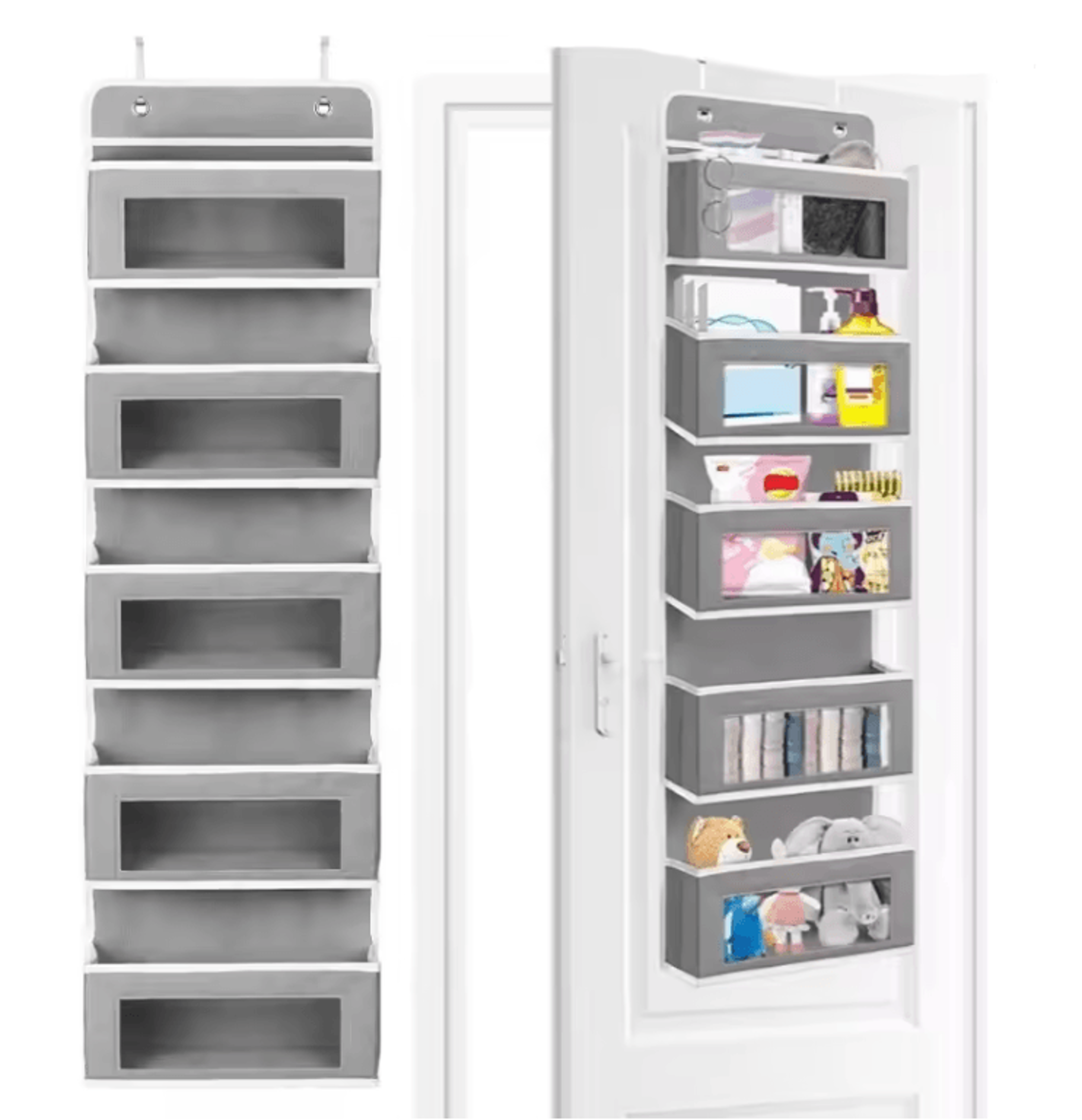 OverDoor 5 Shelf Hanging Storage Organizer With Large Capacity Pockets 0