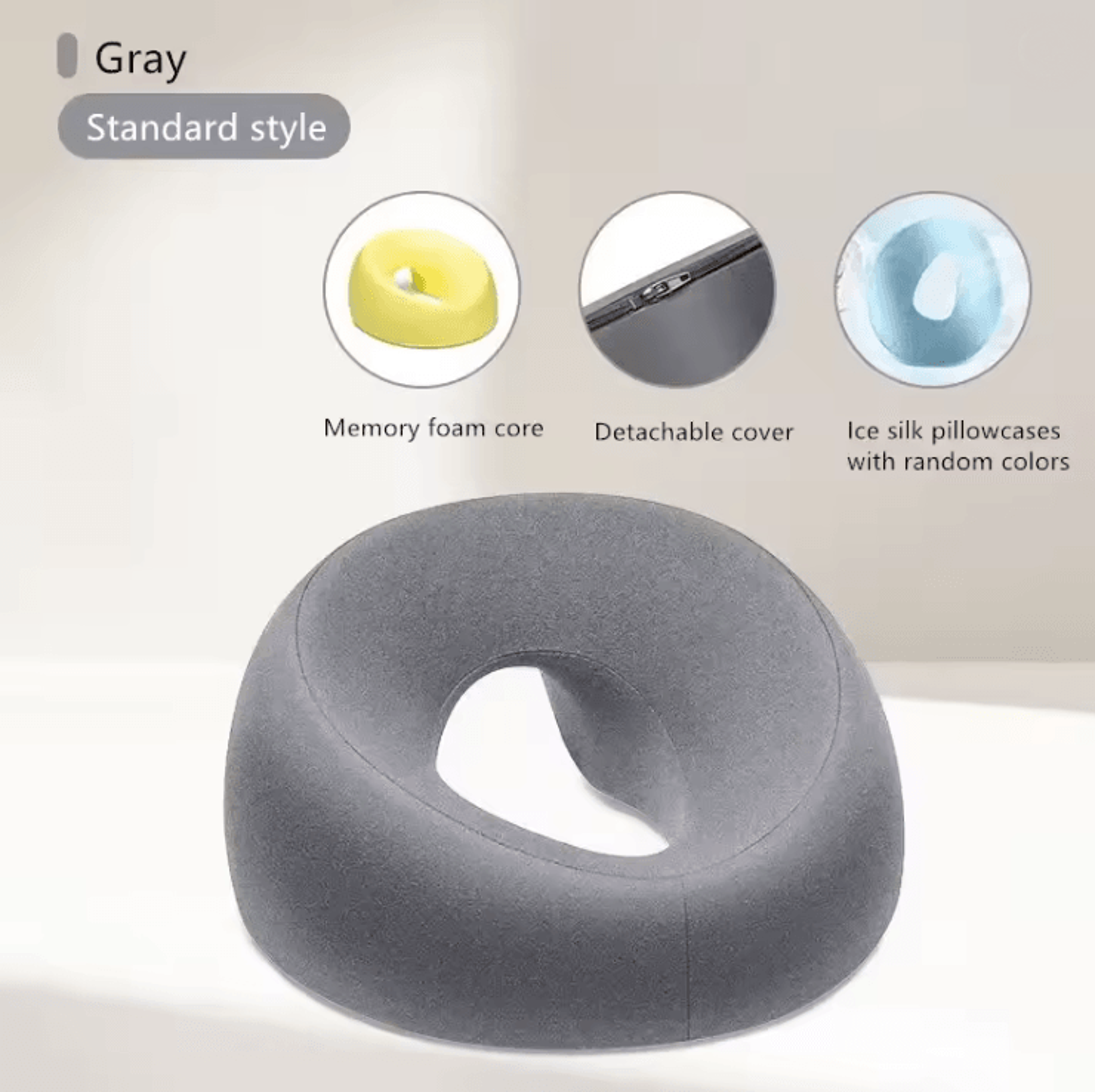 RestEase Memory Foam Face Down Pillow For Desk Naps And Massage Comfort 4