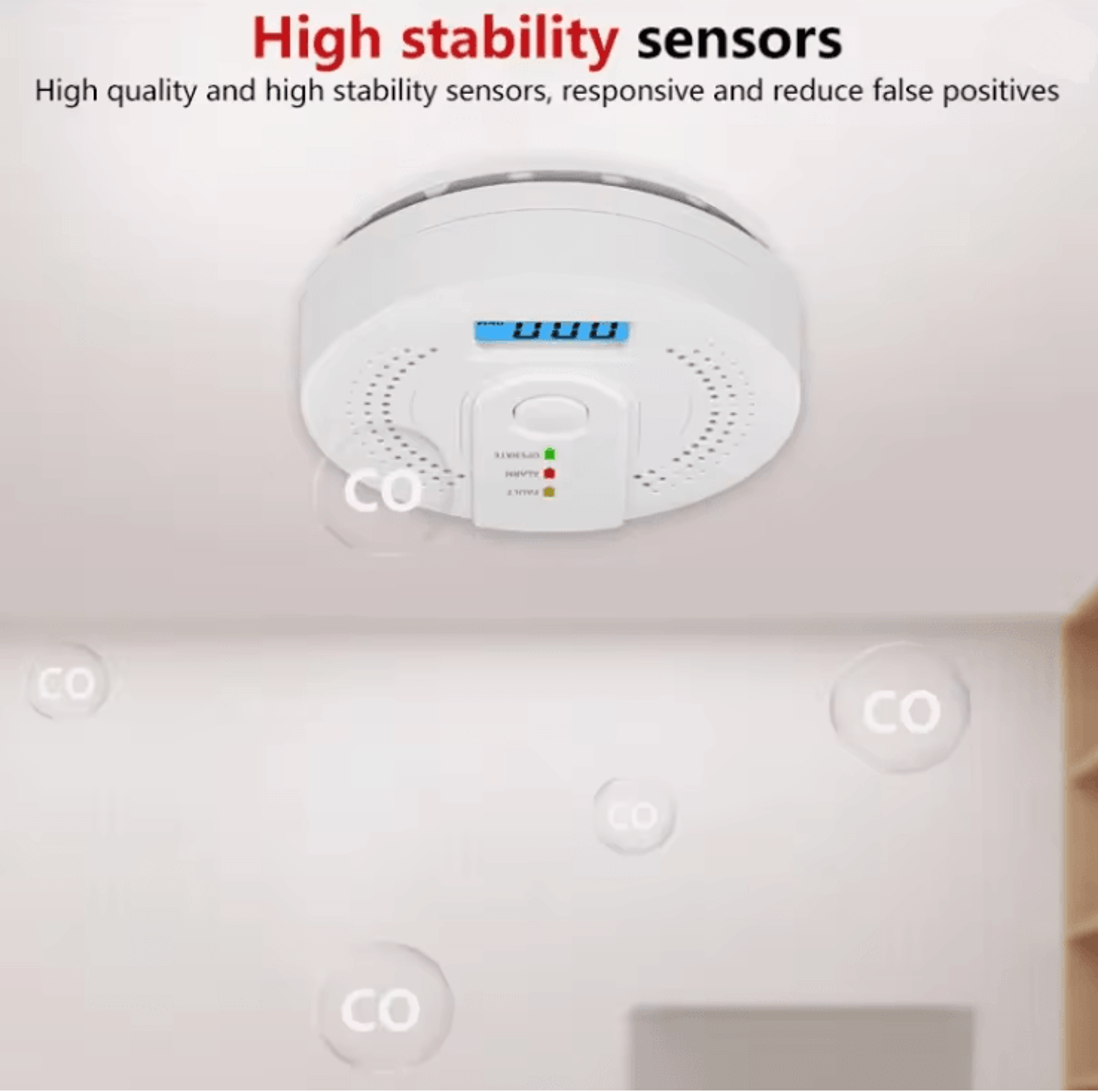 HomeGuard Carbon Monoxide Alarm Sensor 0