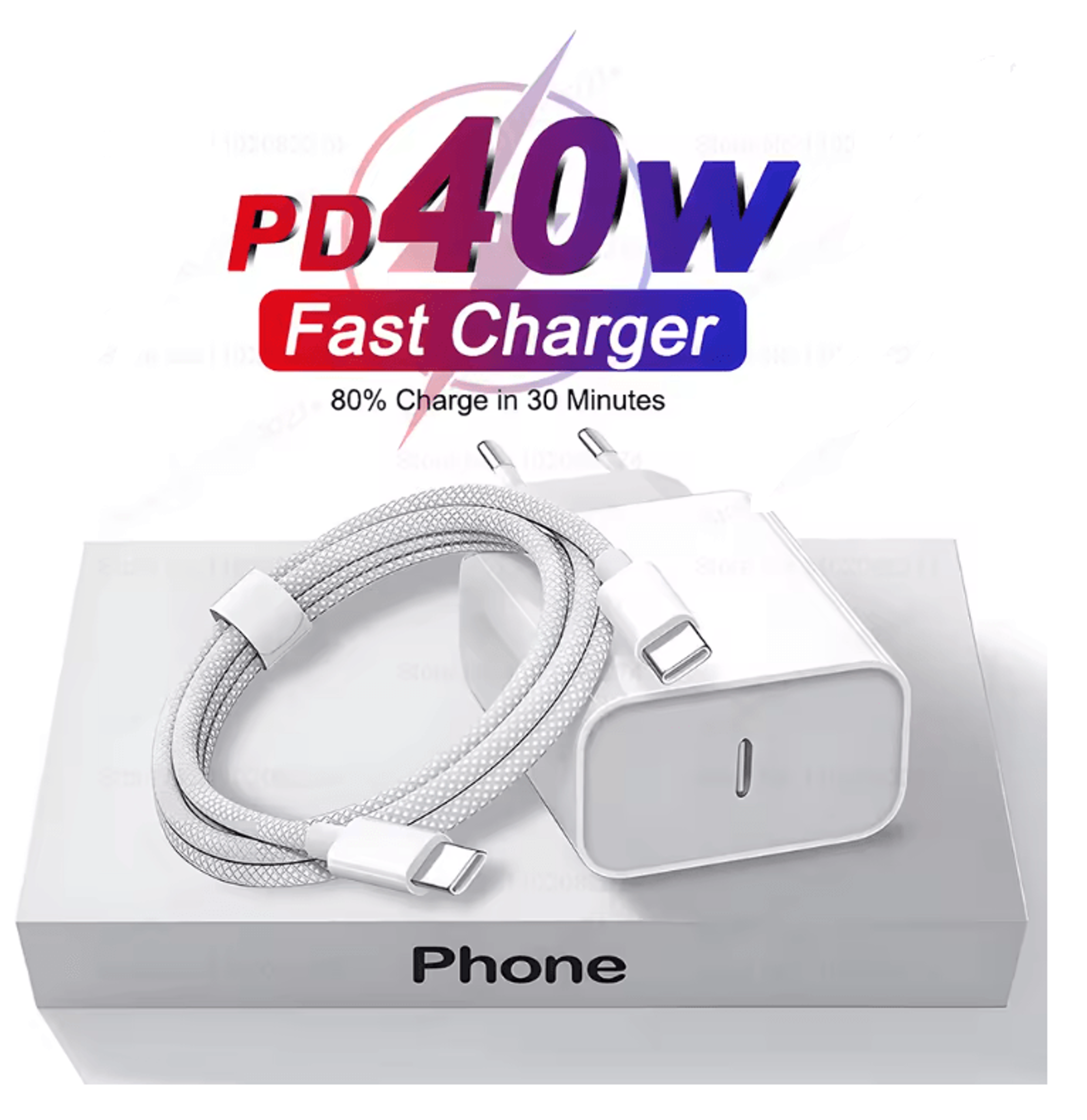 PowerSwift 40W PD Fast Charger Cable For IPhone 0